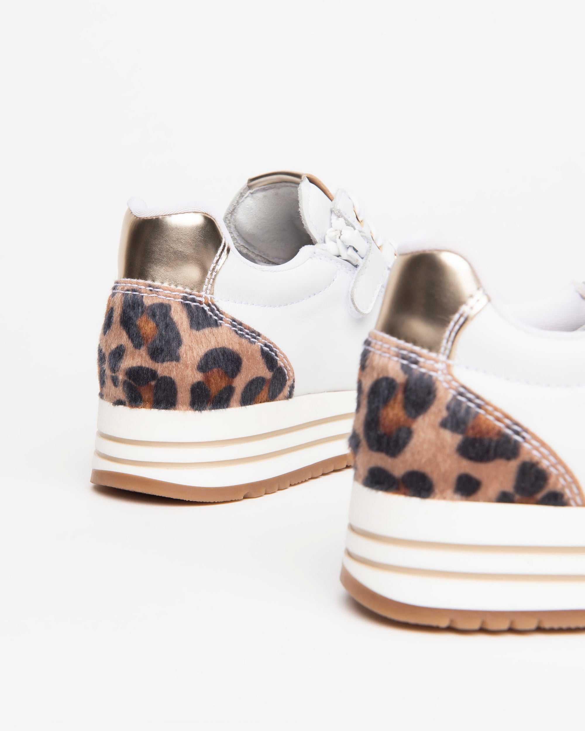 Nerogiardini Sneakers Kids Fille Cuir Lamé Zip Sequins