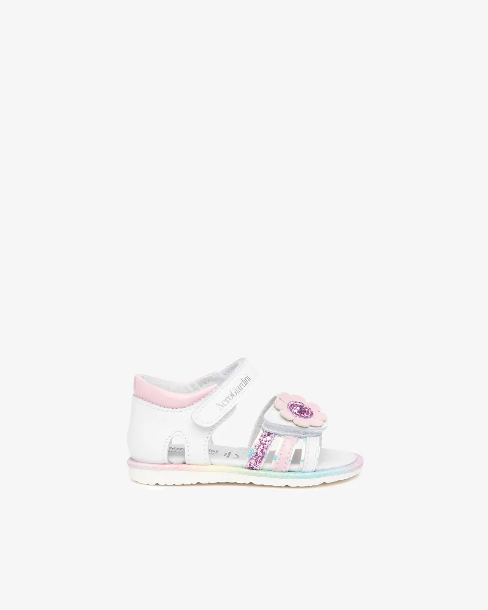 Nerogiardini Sandales Baby Fille Cuir Fleur 19-24