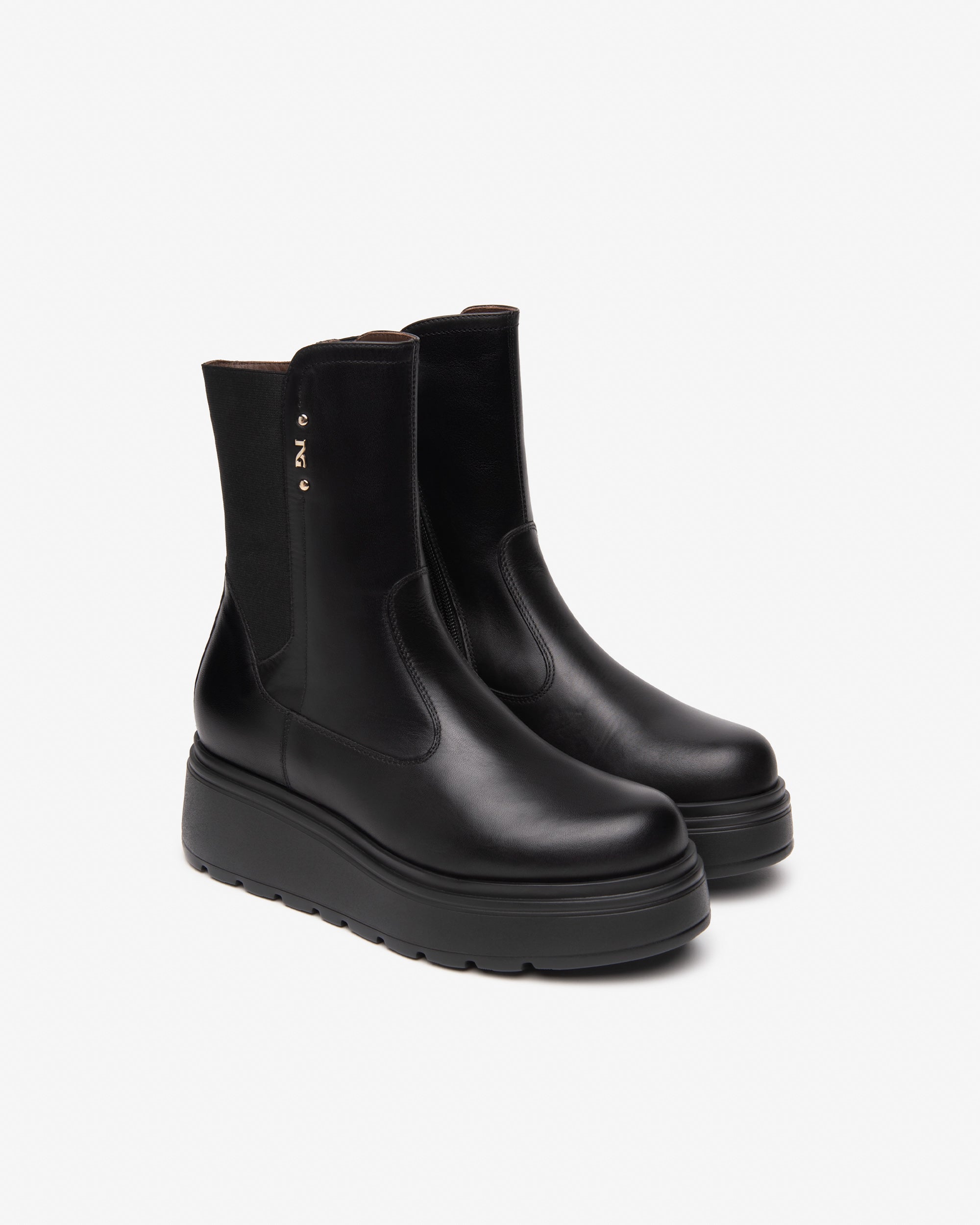 NeroGiardini Bottines Femme Cuir Tissu Confort