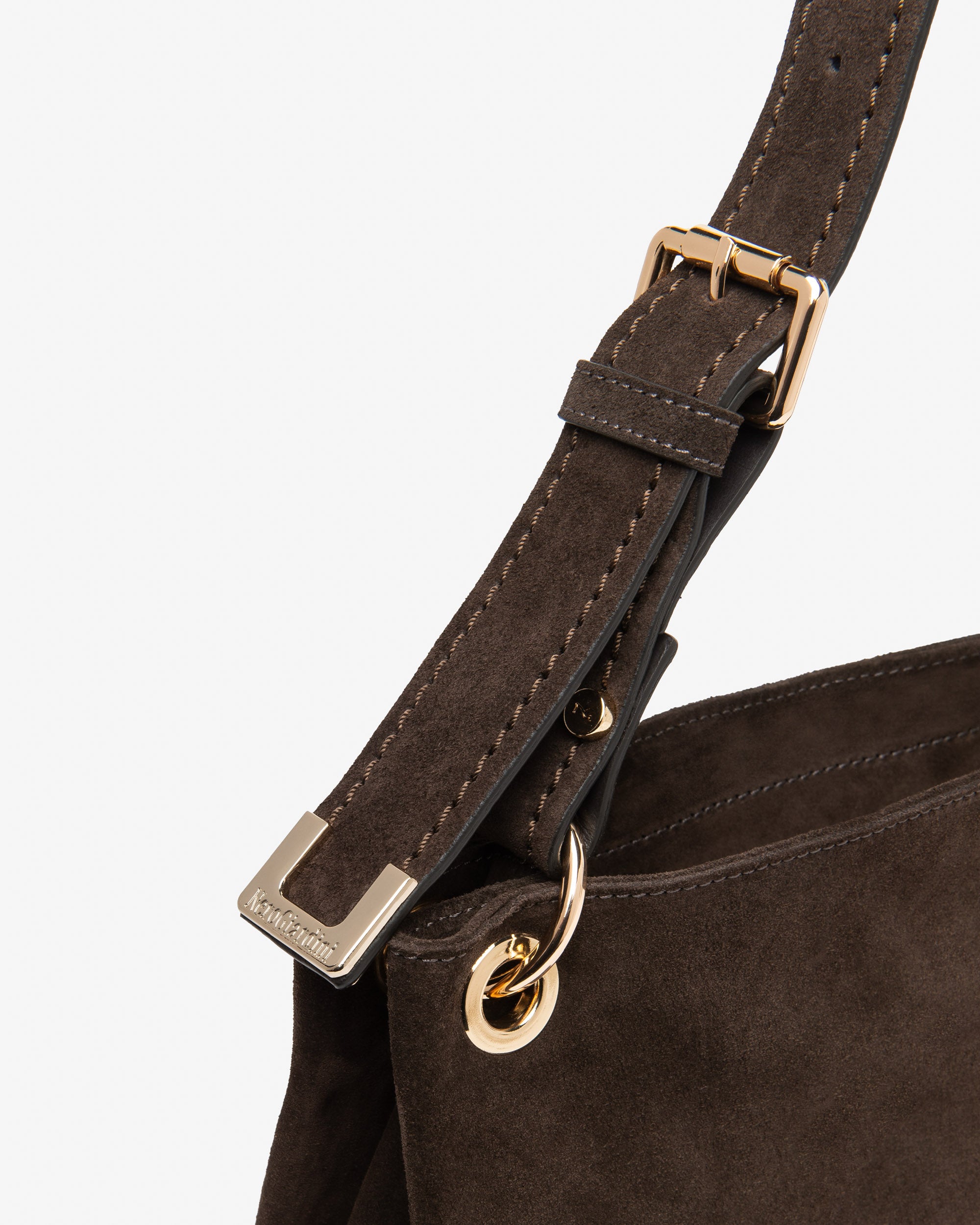 Nerogiardini Sacs Sac Épaule Femme Daim Zippé