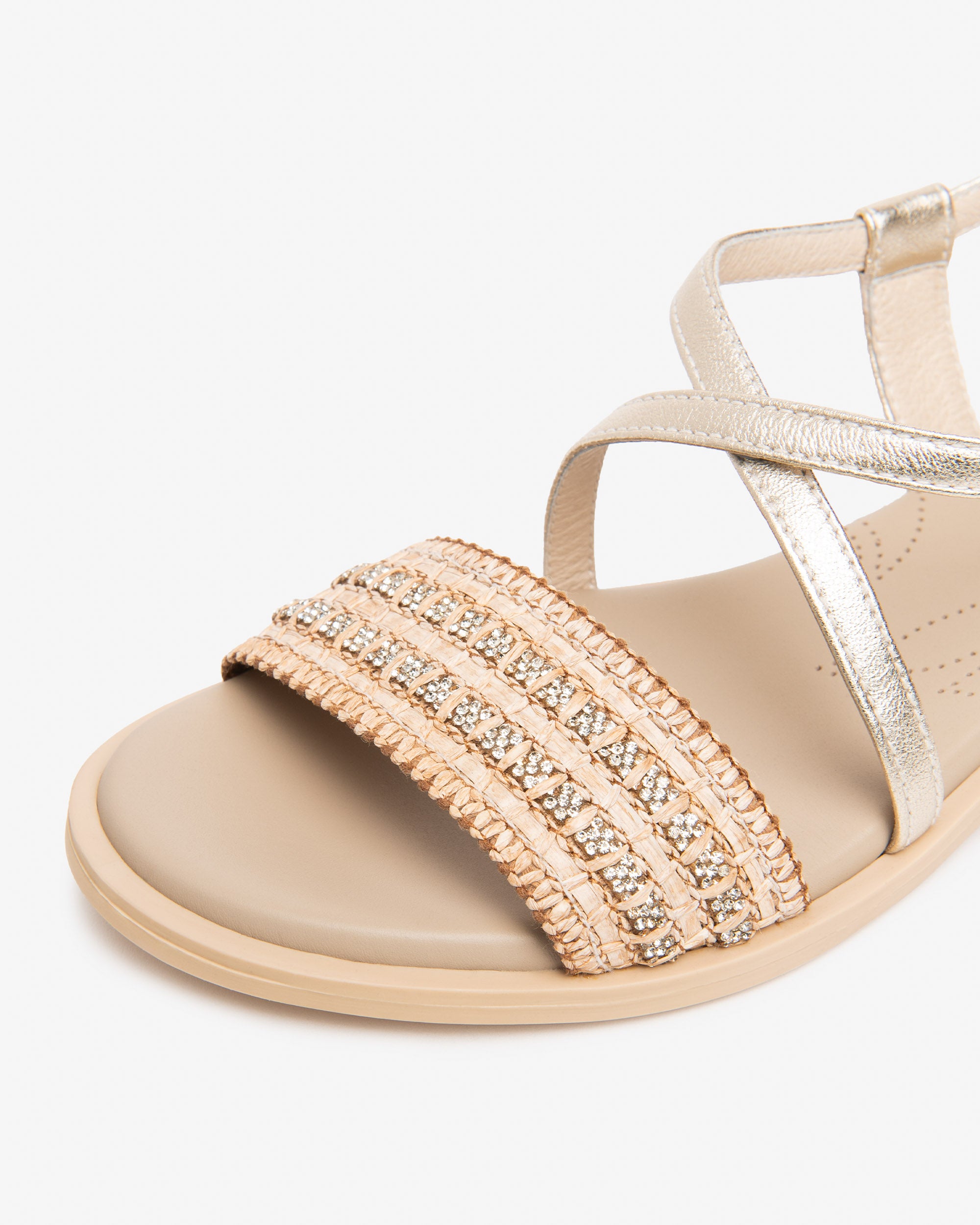 NeroGiardini Sandales cuir tissu femme été
