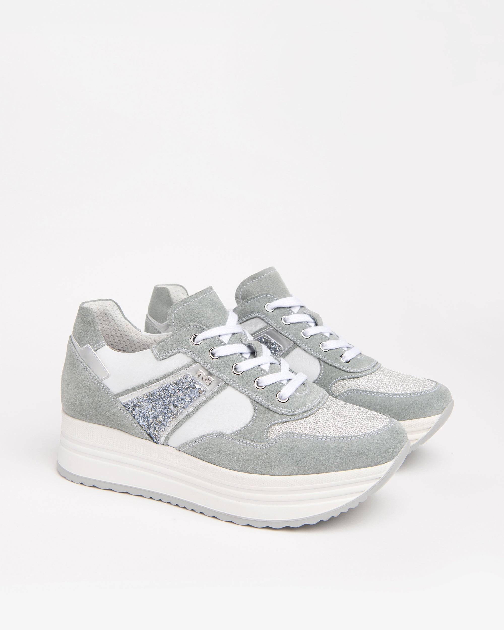 Nerogiardini Sneakers Femme Cuir et Velours Confort