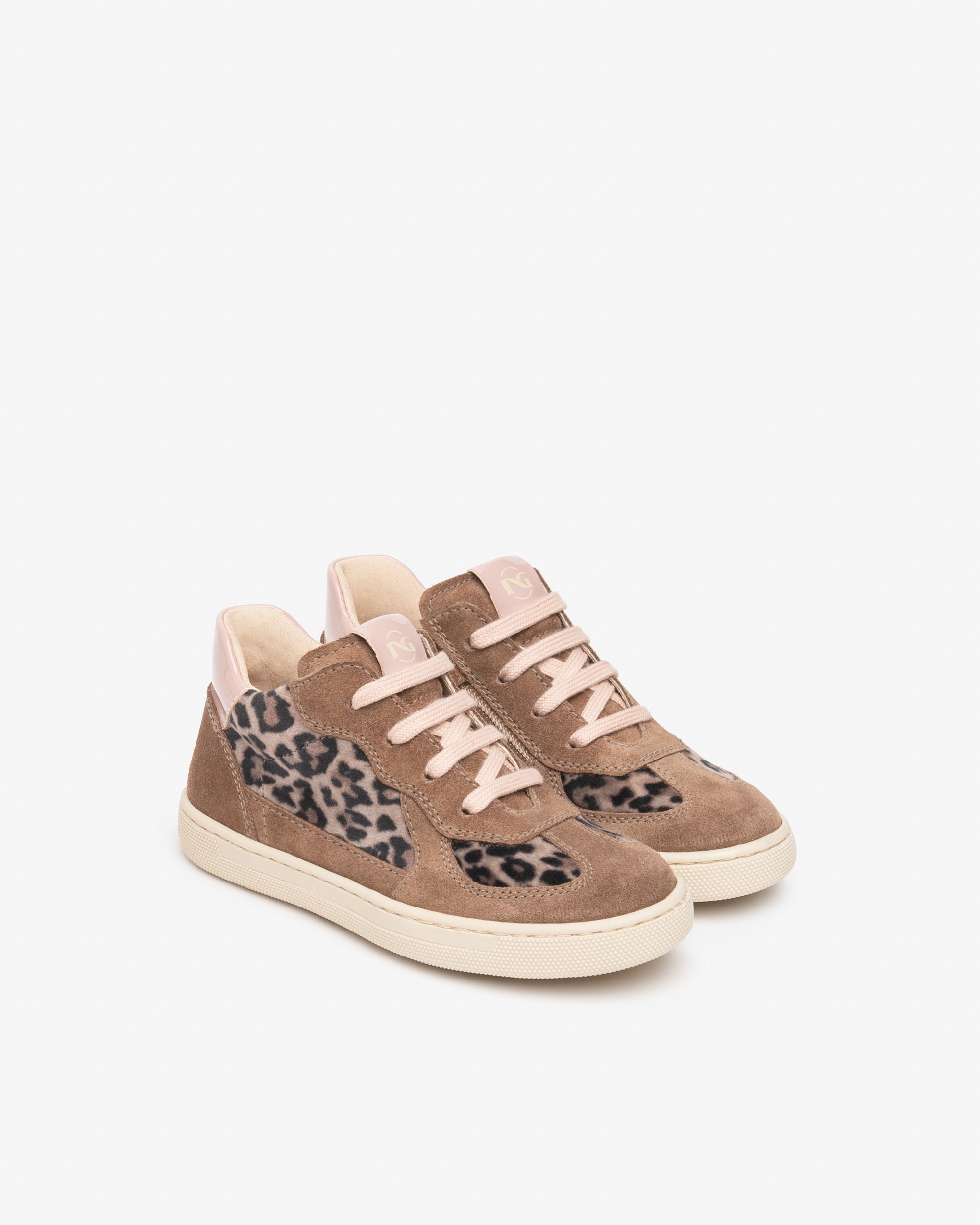NeroGiardini Sneakers fille cuir velours léopard pointure 28
