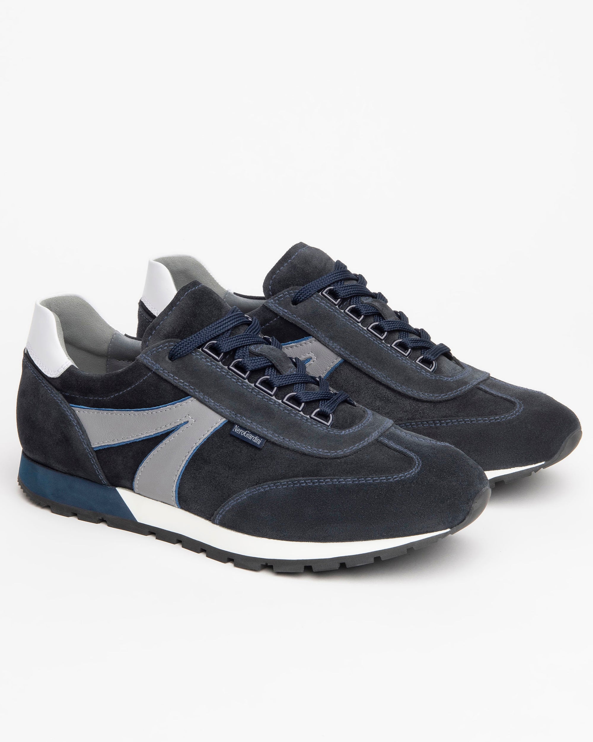 NeroGiardini Sneakers Homme Cuir Velours Bicolore