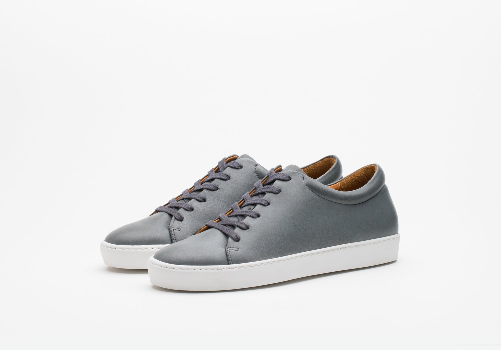 JAK Royal Grey V.L. baskets cuir gris