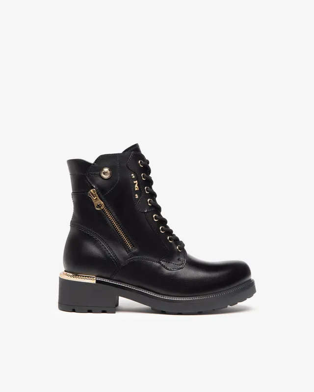 NeroGiardini Bottines Femme Cuir Combat Hiver