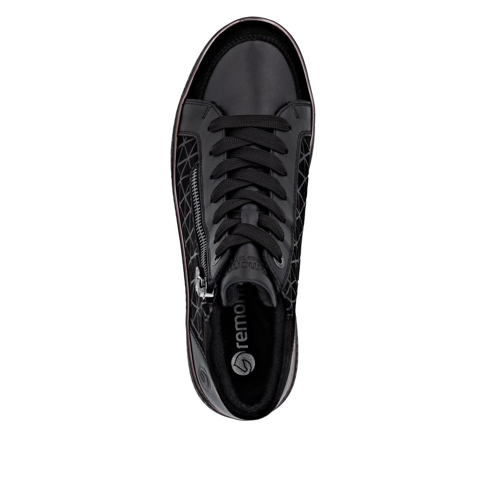 Remonte D2E70 Baskets Basses Noir Largeur Confort