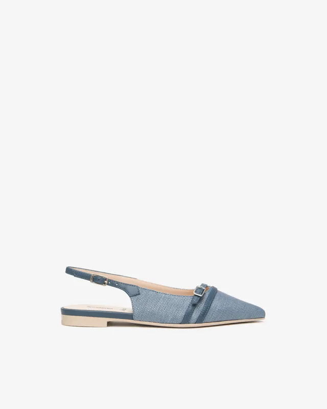 NeroGiardini Slingbacks femme tissu et cuir confort