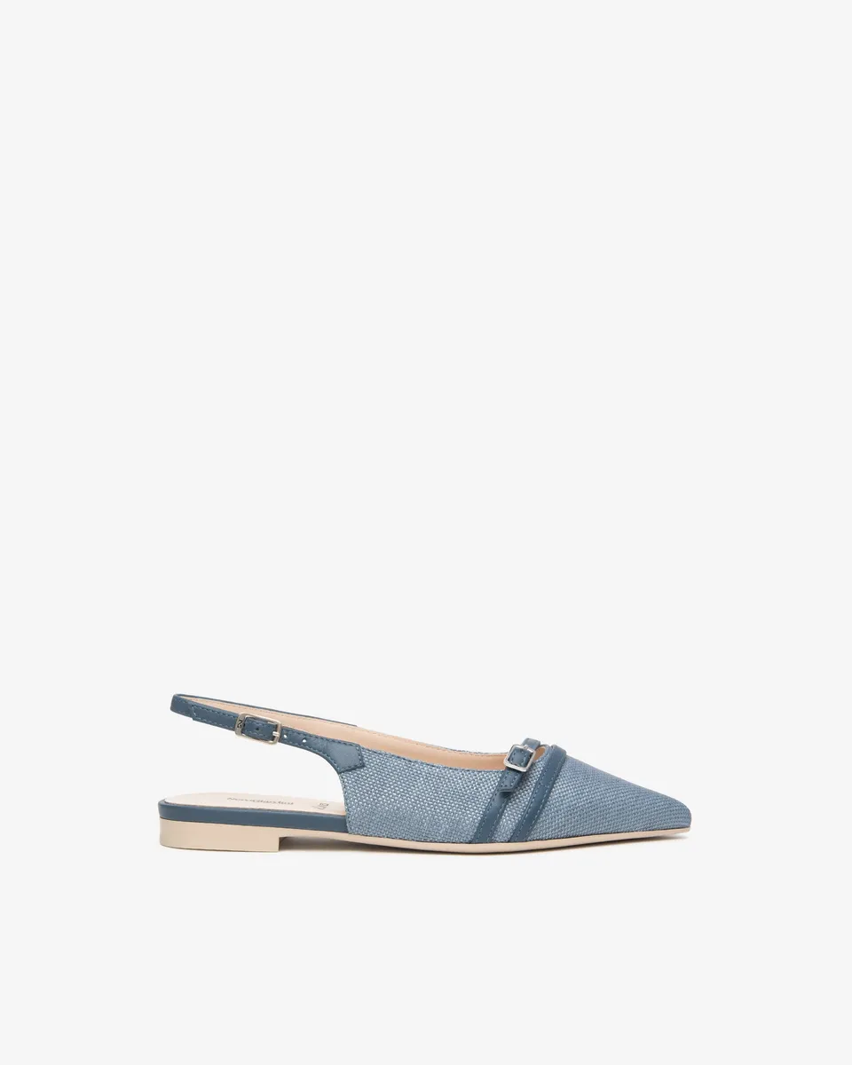 NeroGiardini Slingbacks femme tissu et cuir confort