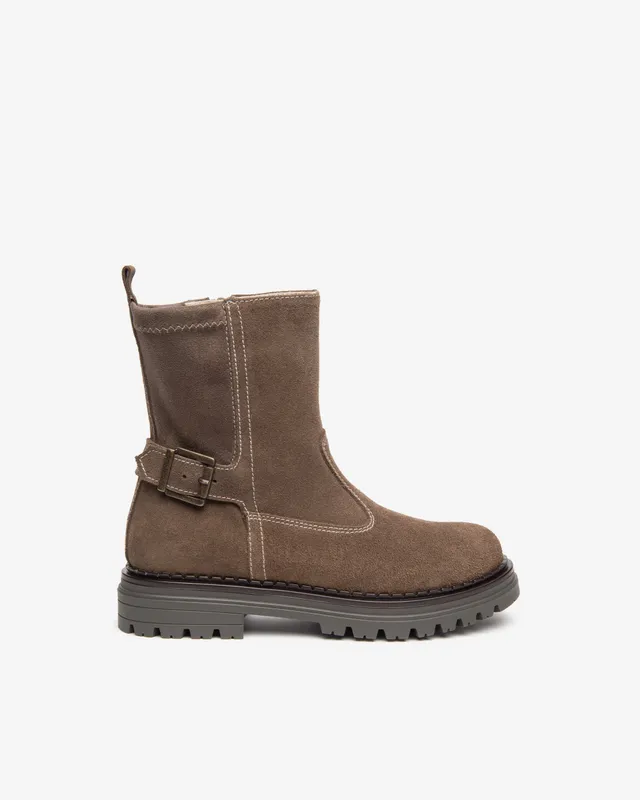 NeroGiardini Bottines Teen Fille Cuir Velours Matière Technique