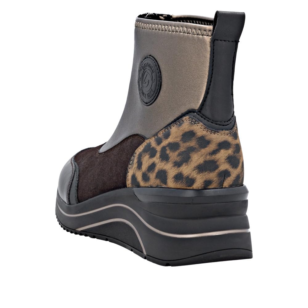 Remonte D0T78 bottines femme noir stretch
