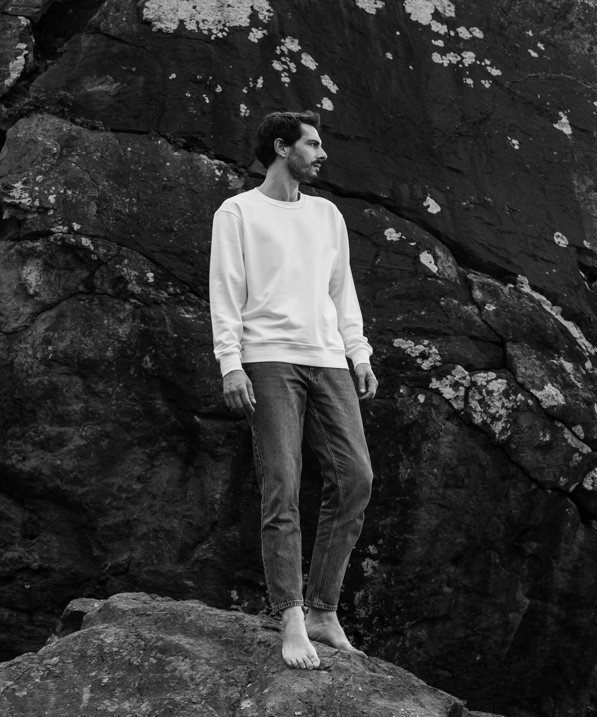 JAK Sweatshirt 01 sweat coton bio blanc 360 g