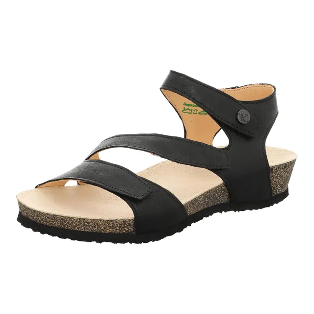 Think Dumia sandale femme 38 EU noir cuir confort