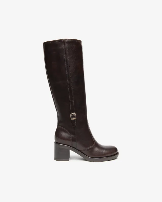 NeroGiardini Bottes Femme Cuir Talon Bloc 65 mm