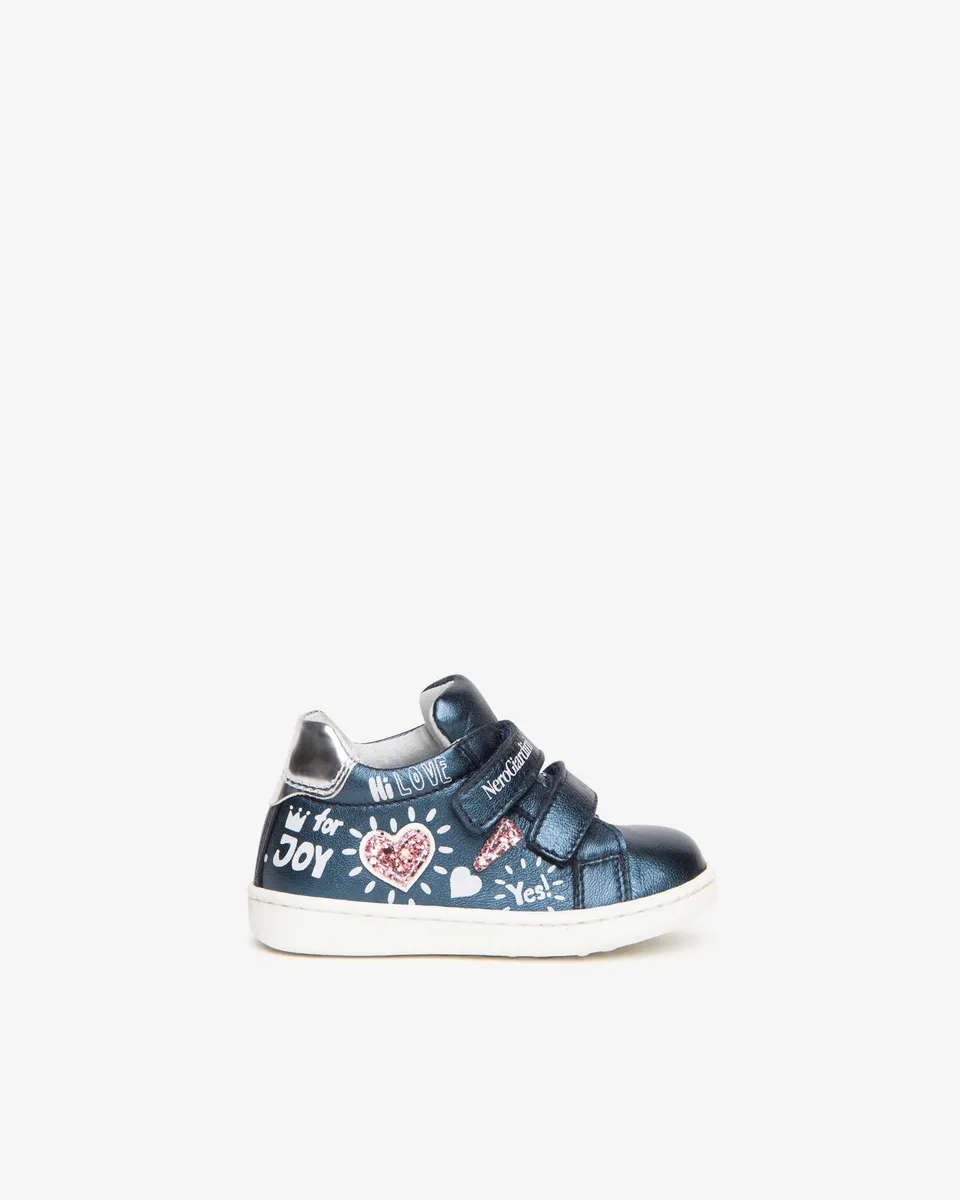 NeroGiardini Sneakers Baby Fille Cuir Lamé Scratch 22