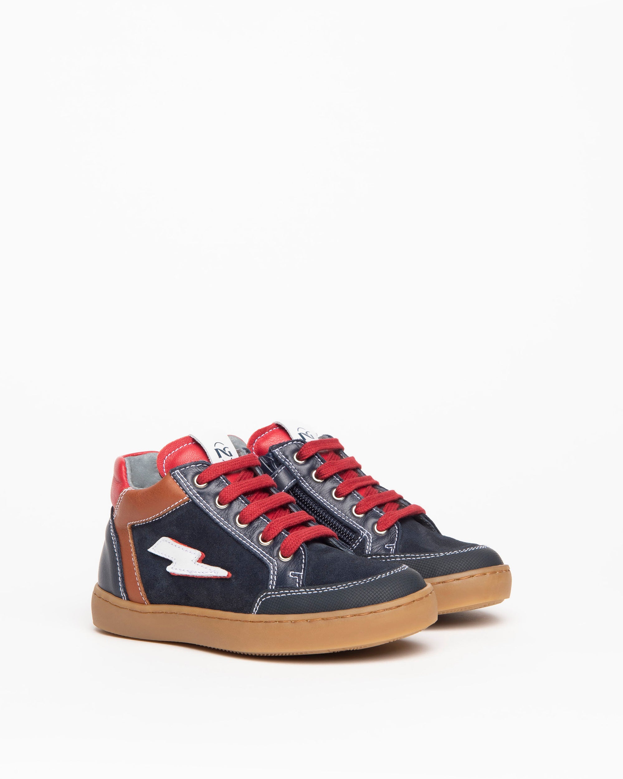 NeroGiardini Sneakers Garçon Daim Zip Fluo Léger