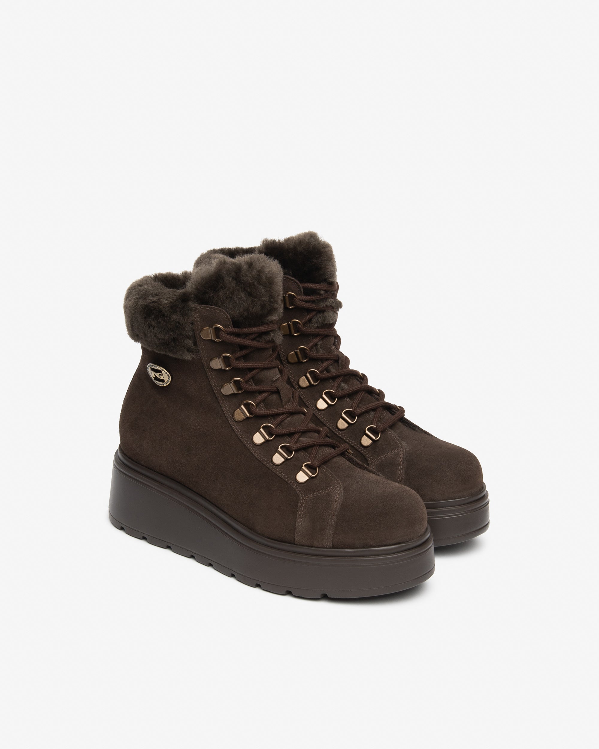 NeroGiardini Bottines Femme Daim Plateforme 55 mm