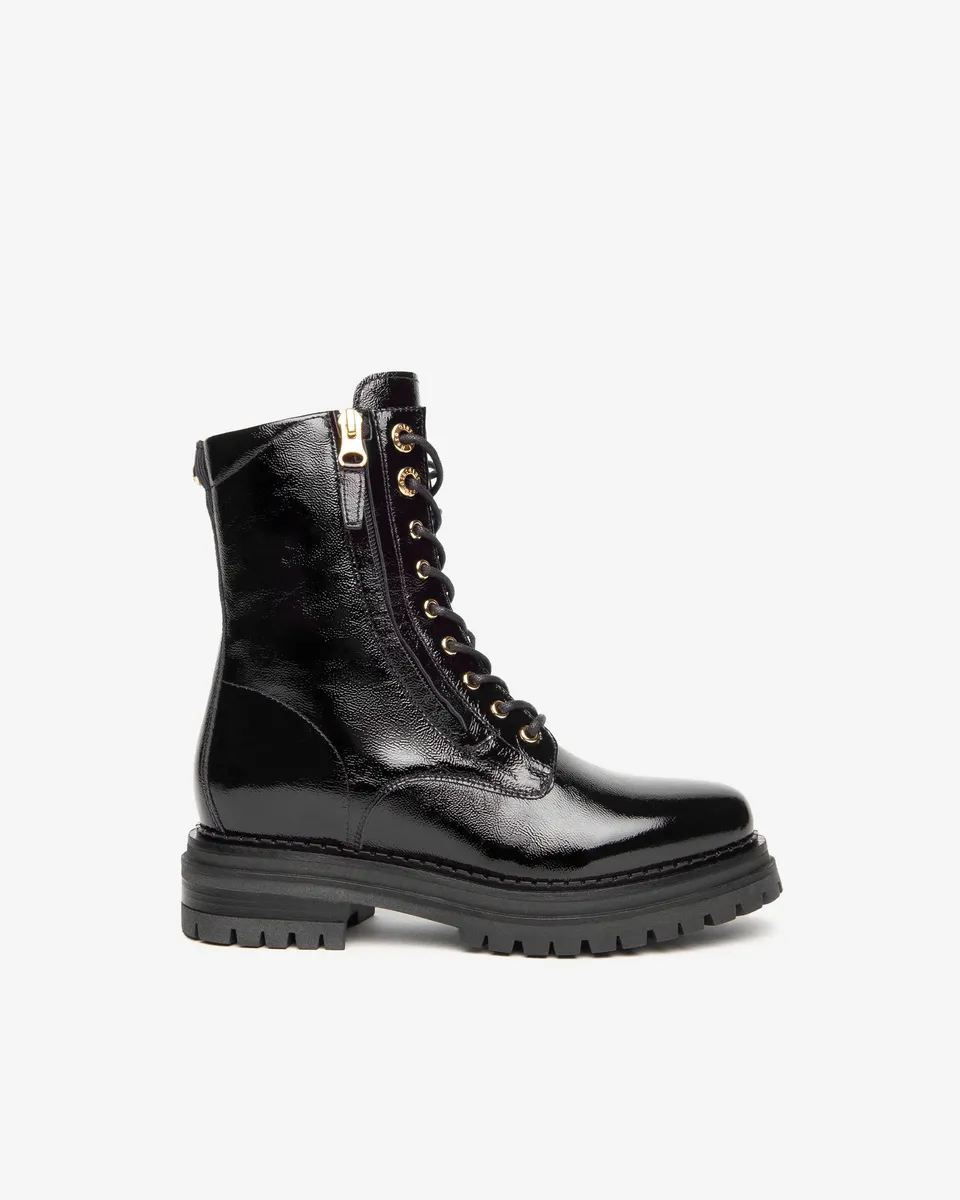 NeroGiardini Bottines femme vernis lacets talon 4 cm