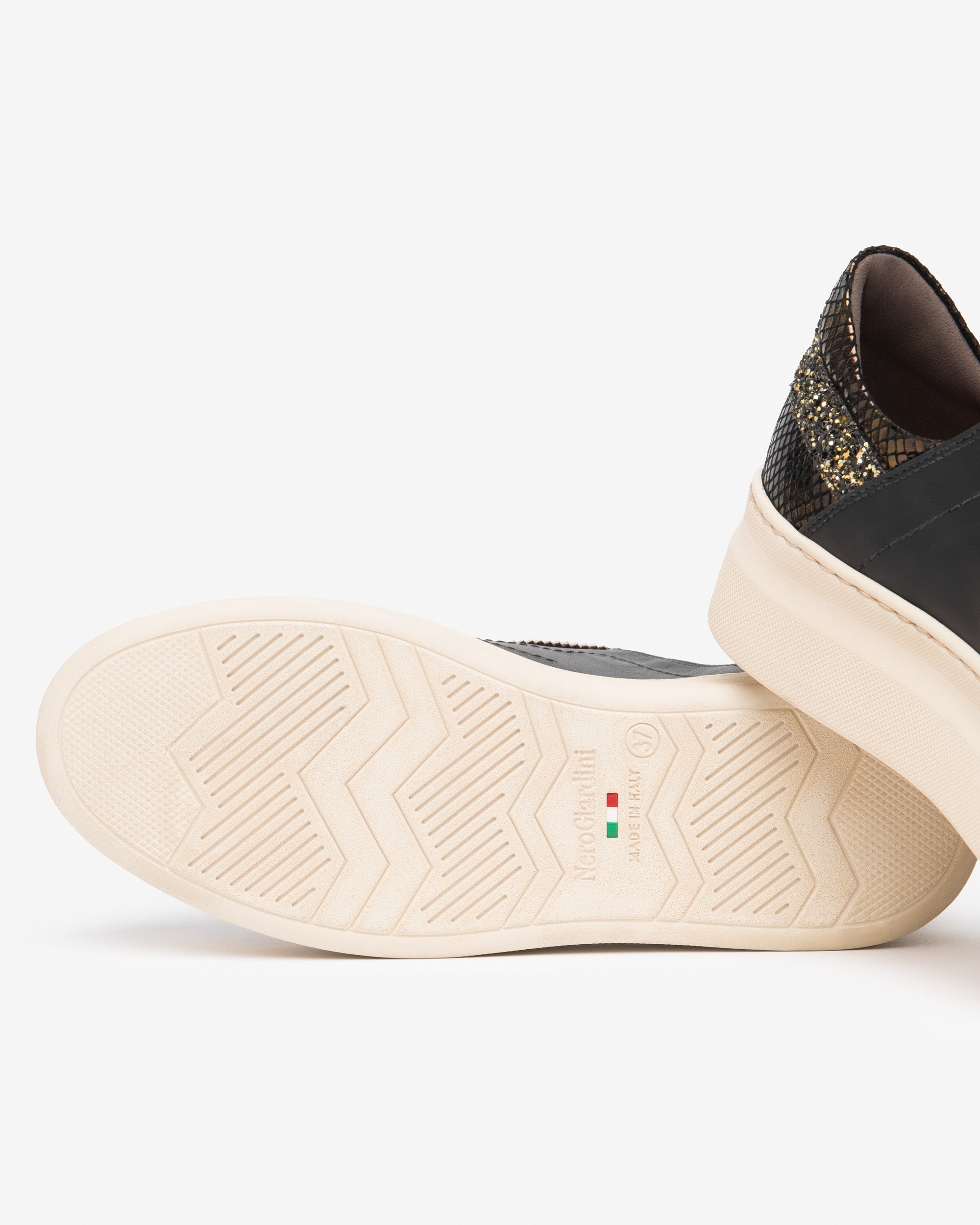 NeroGiardini Sneakers Femme Cuir Baskets Plateforme 45mm