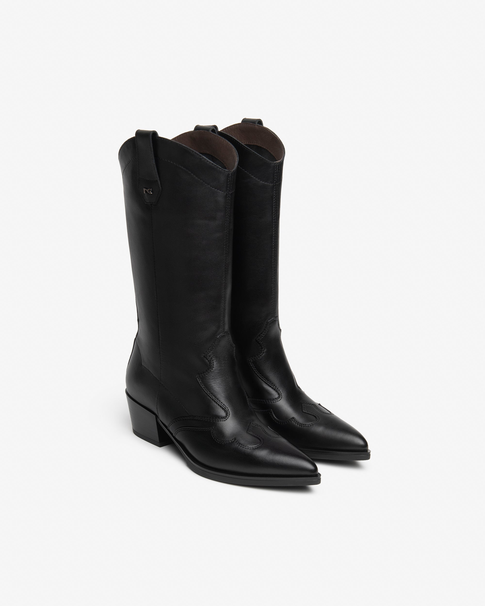 NeroGiardini Bottes botte femme cuir western 50 mm