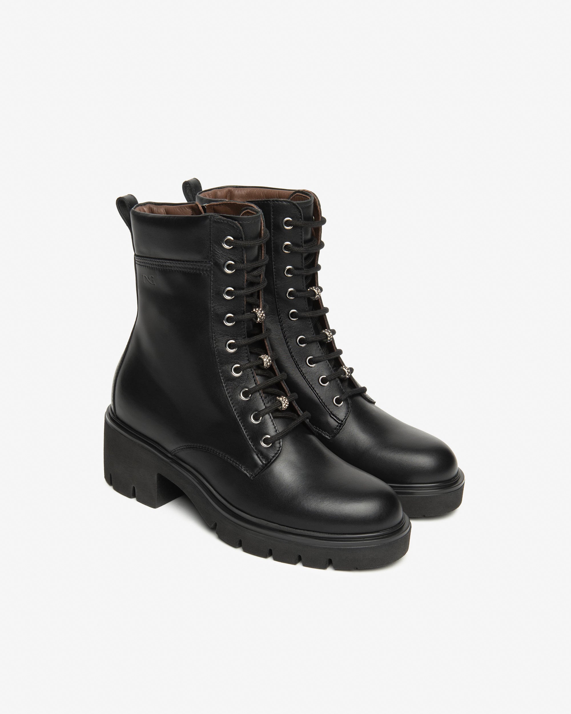 NeroGiardini Bottines Motardes Femme Cuir
