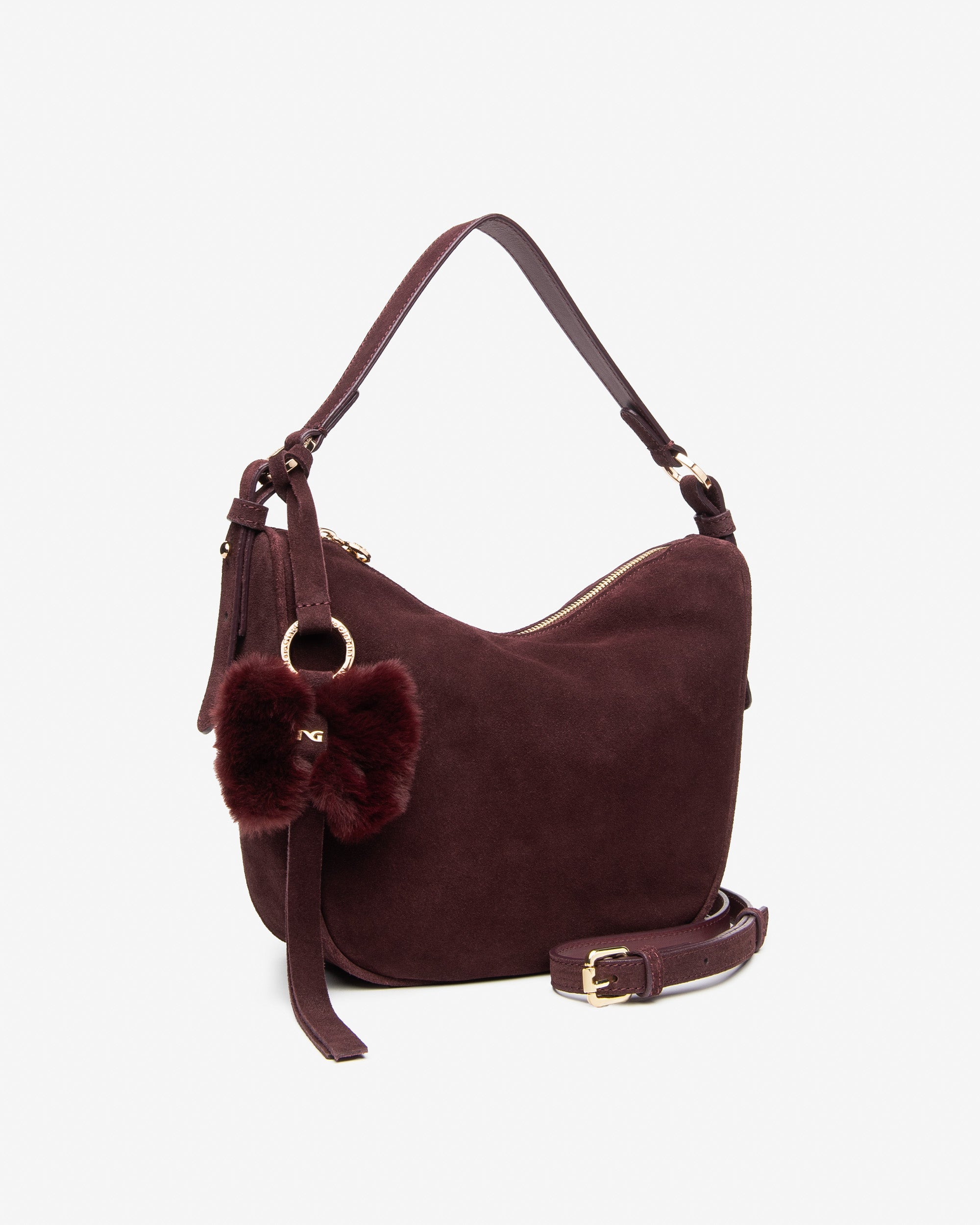 Nerogiardini Sacs Femme Daim Besace Zip Hobo