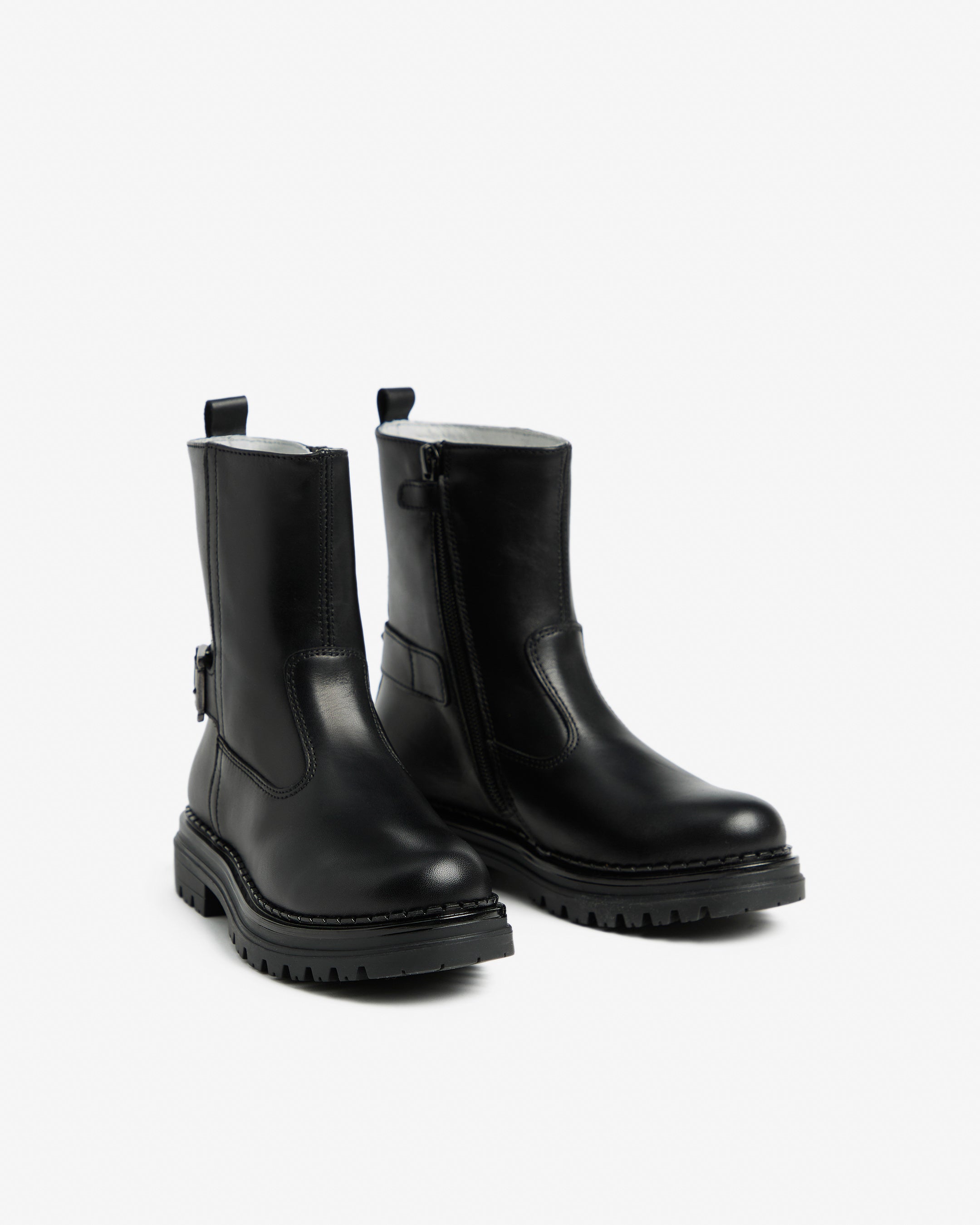 NeroGiardini Bottines Fille Cuir Teen Fermeture Hiver