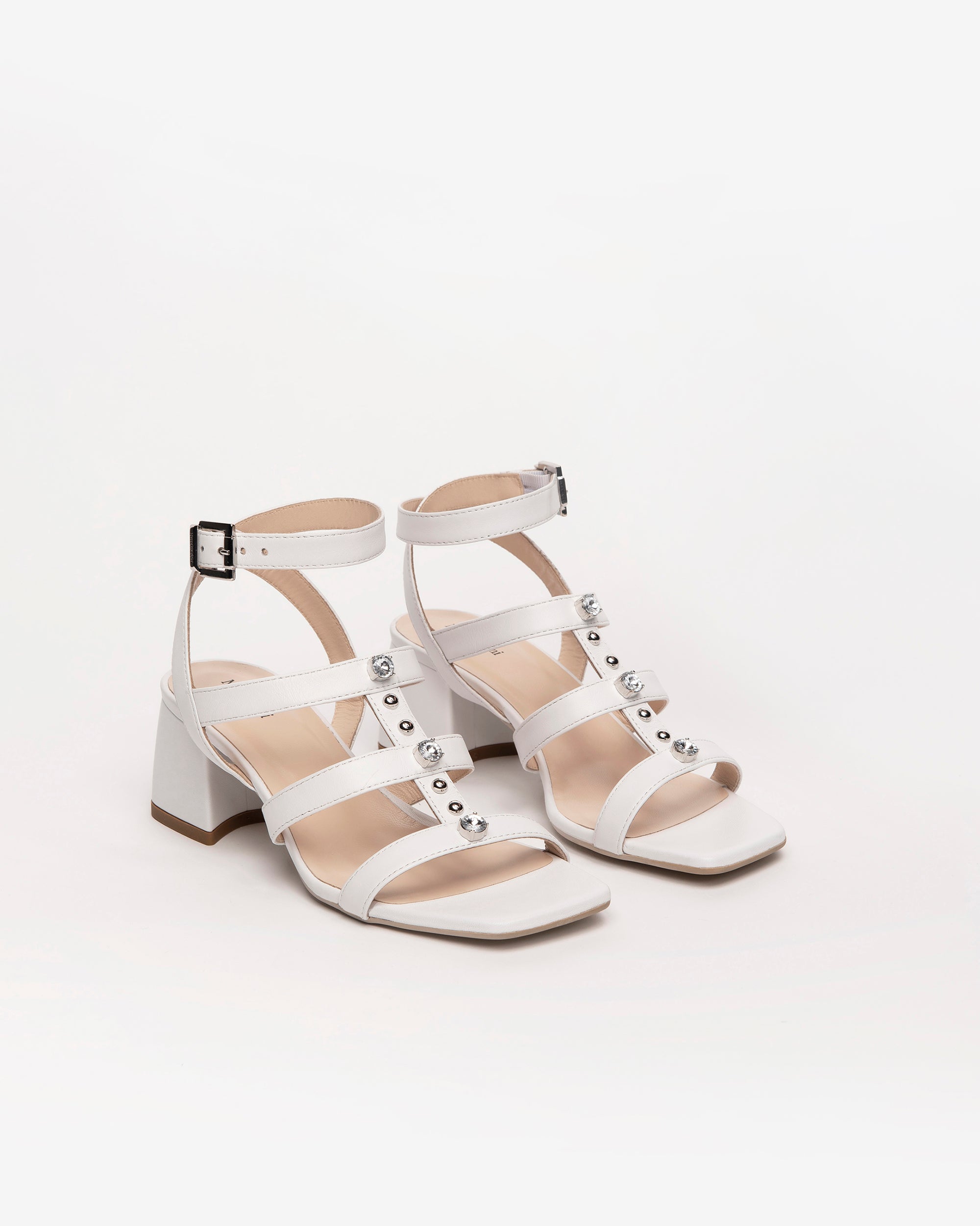 Nerogiardini Sandales Femme Cuir Sandales Strass 38