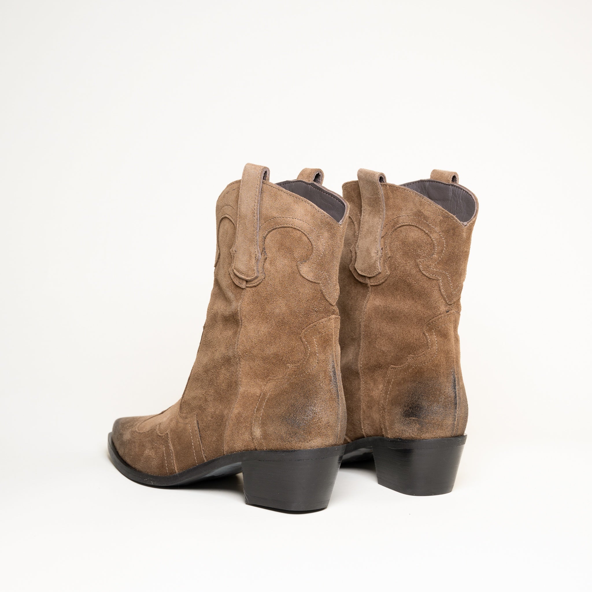 Semerdjian E1467E1 bottines beige croûte cuir