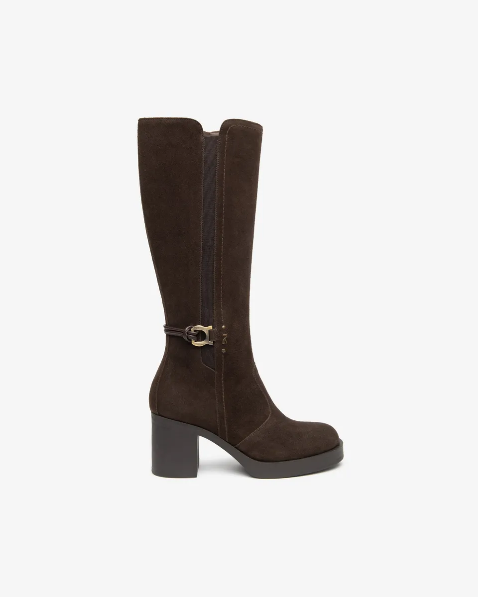 NeroGiardini Bottes botte femme daim talon 75