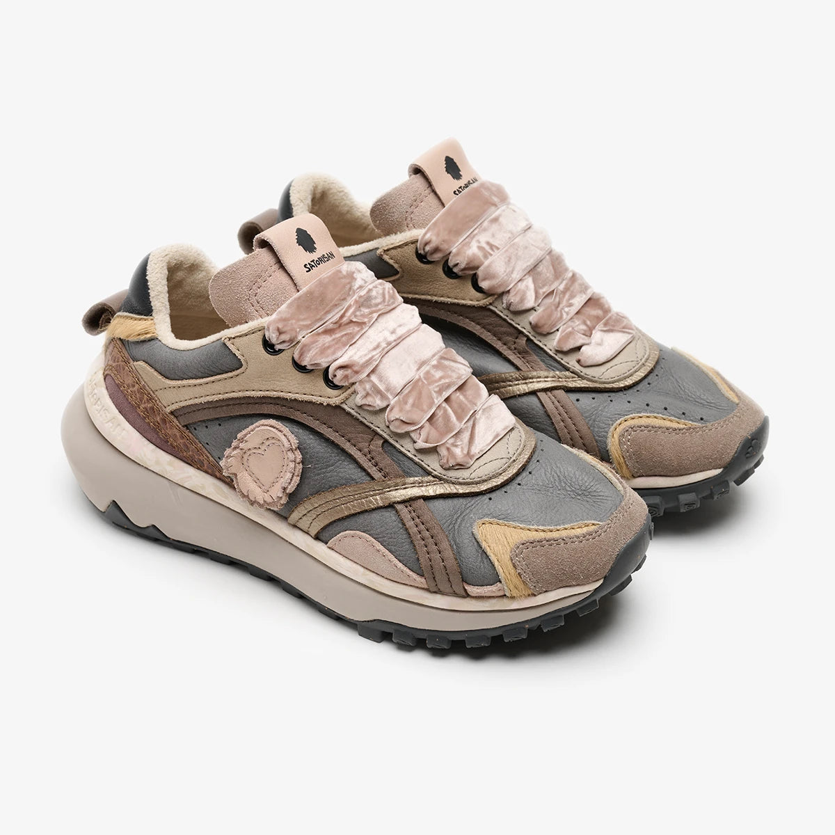 Satorisan Chacrona Metta EVO baskets gris cuir femme