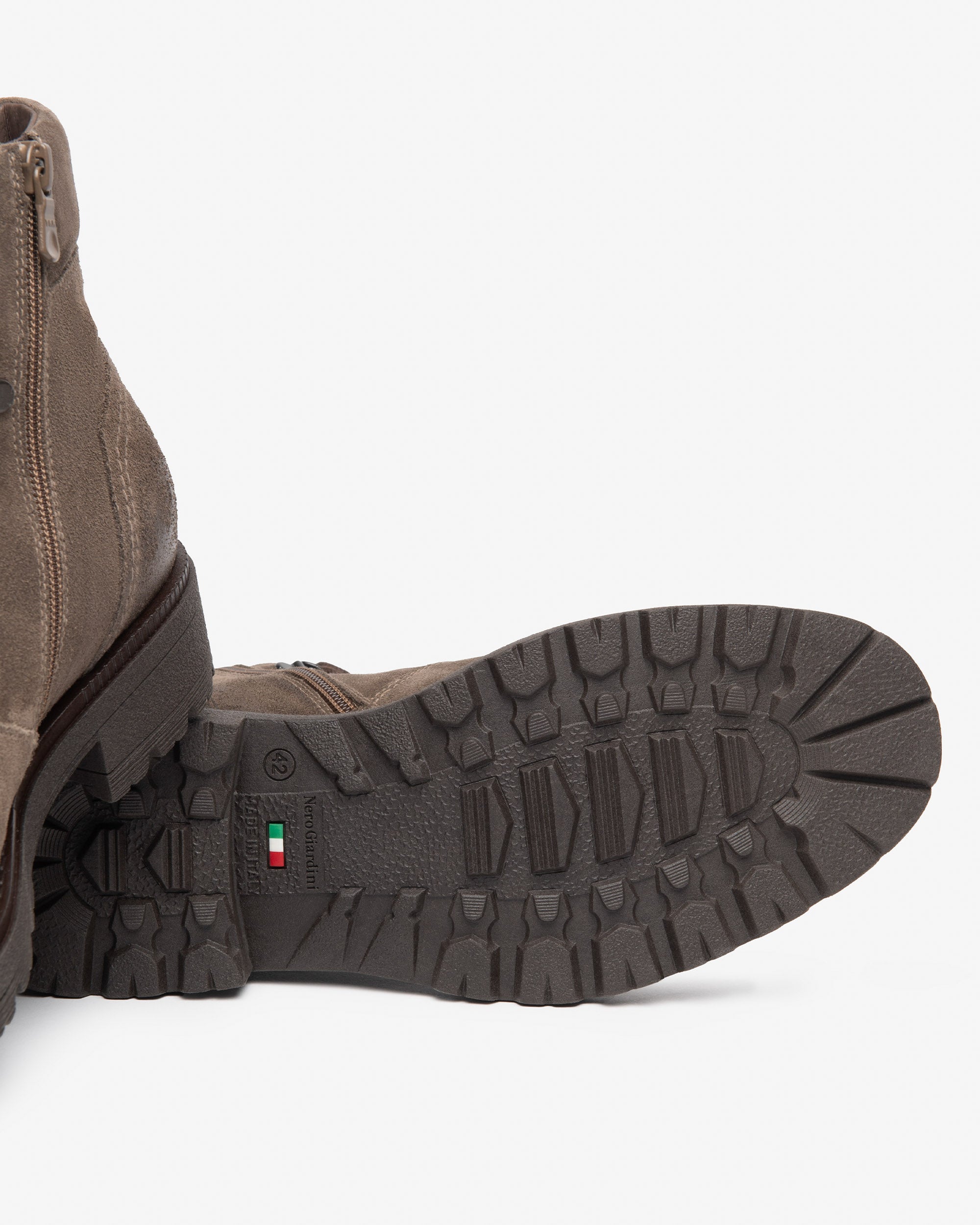 Nerogiardini Bottines Homme Cuir Velours Daim Zip Hiver
