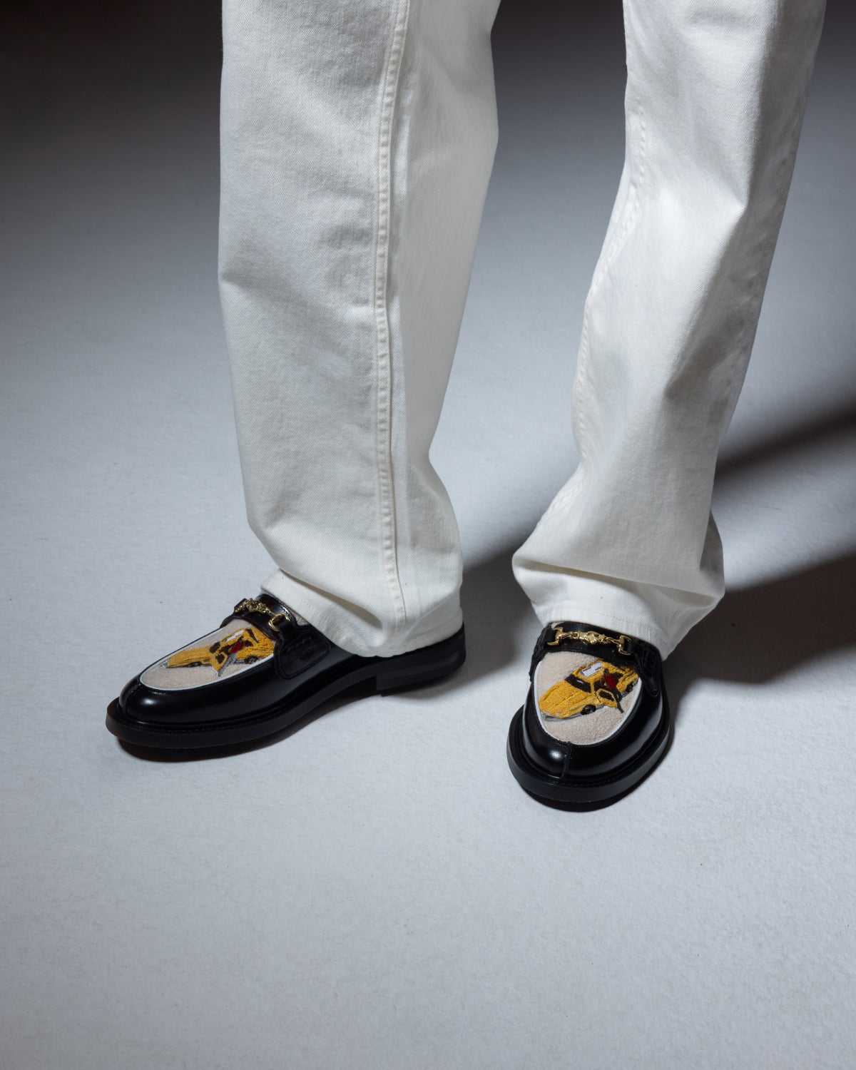 Filling Pieces Yellow Cab mocassin cuir noir Black