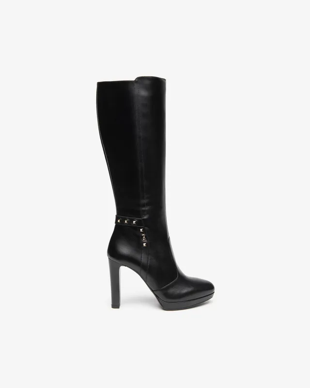 NeroGiardini Bottes Femme Cuir Talon 100 mm Zip 35-41