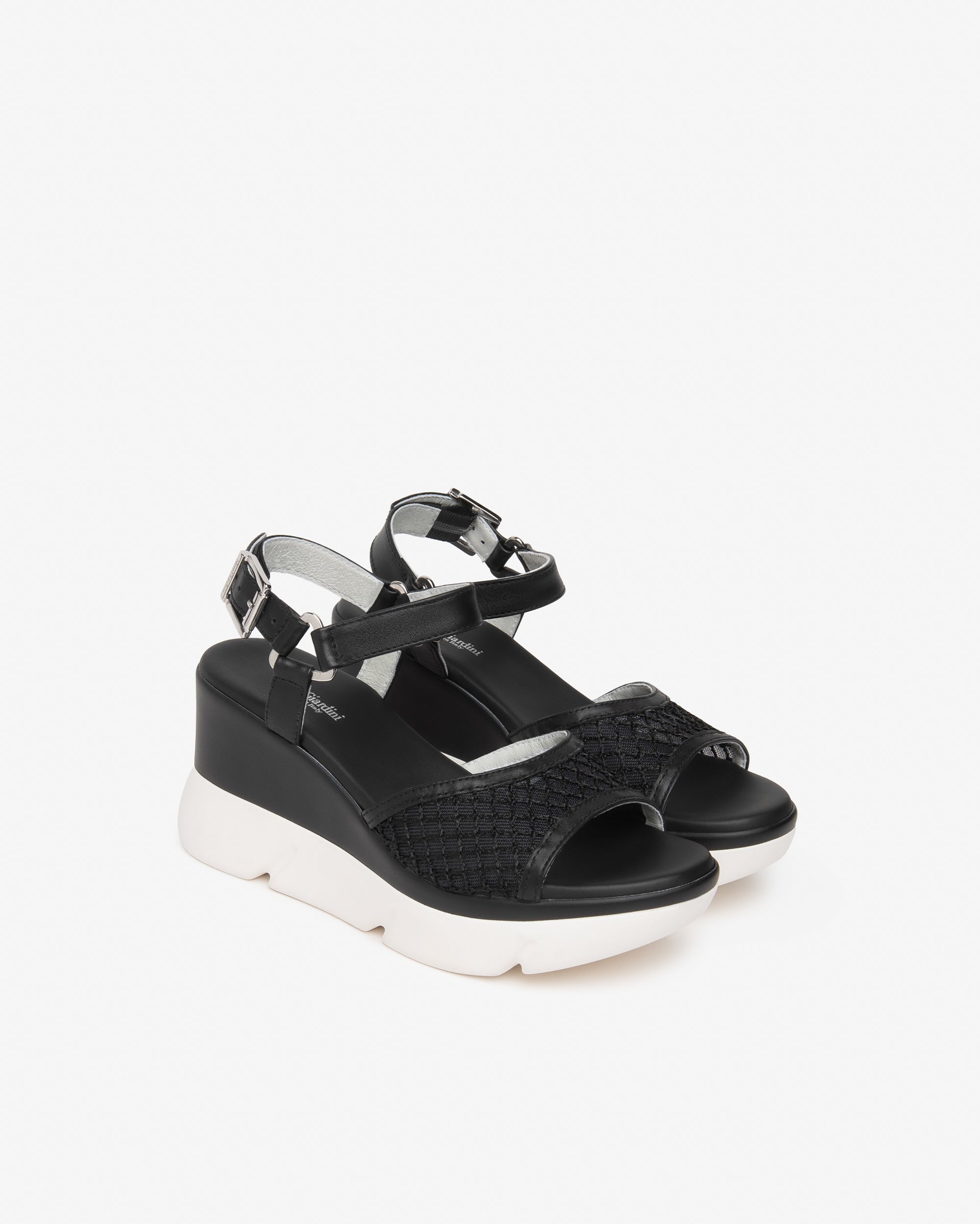 NeroGiardini Sandales Femme Cuir et Toile Sandales Été