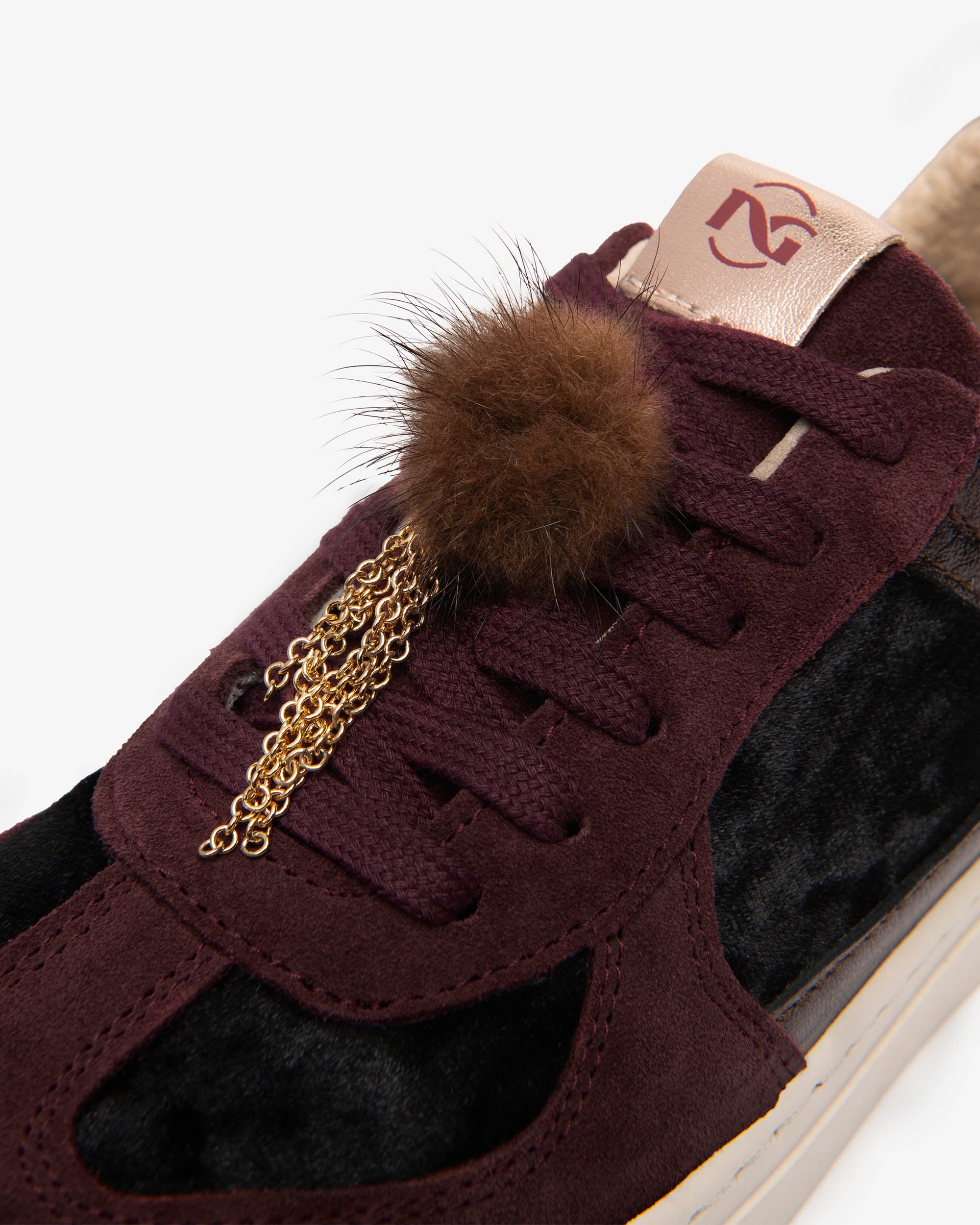 NeroGiardini Sneakers Fille Cuir Velours Pompon