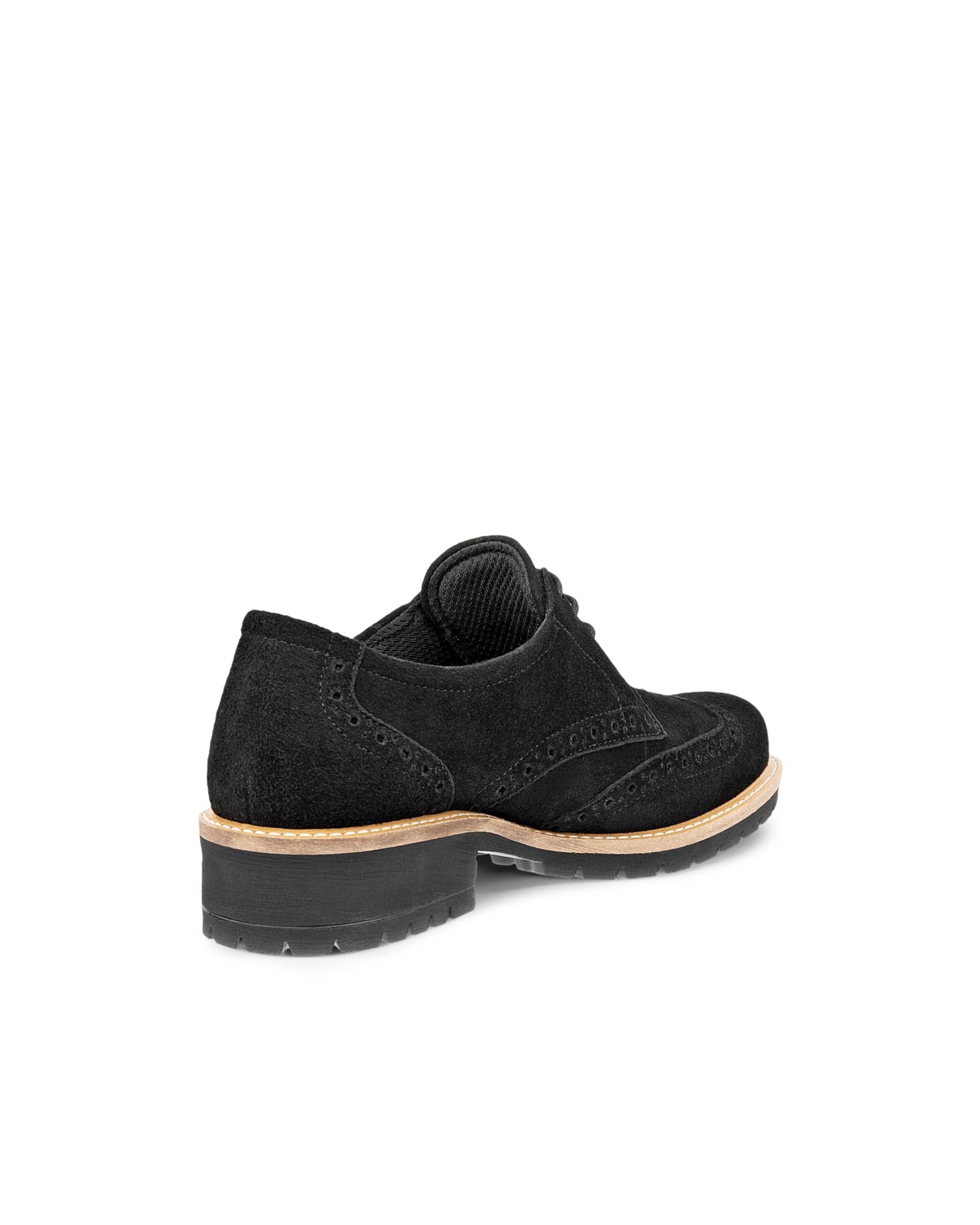 Ecco Elaina Derby Oxford Femme Noir Cuir Plat