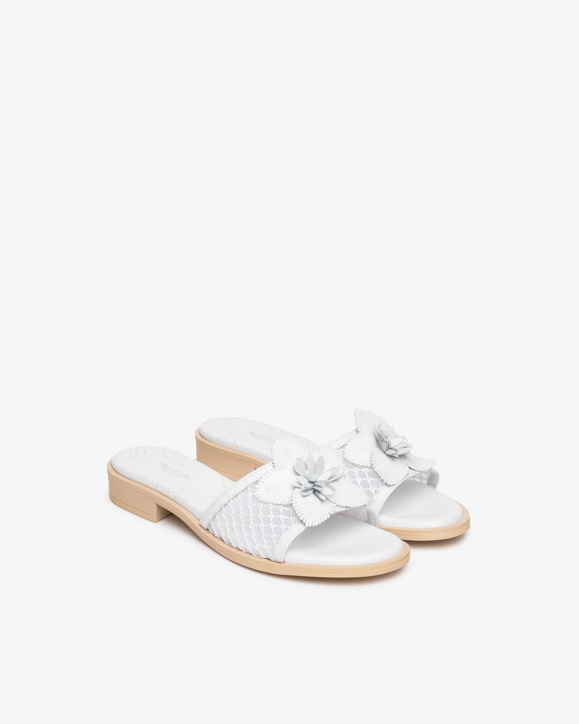 NeroGiardini Mules Femme Cuir Toile Été