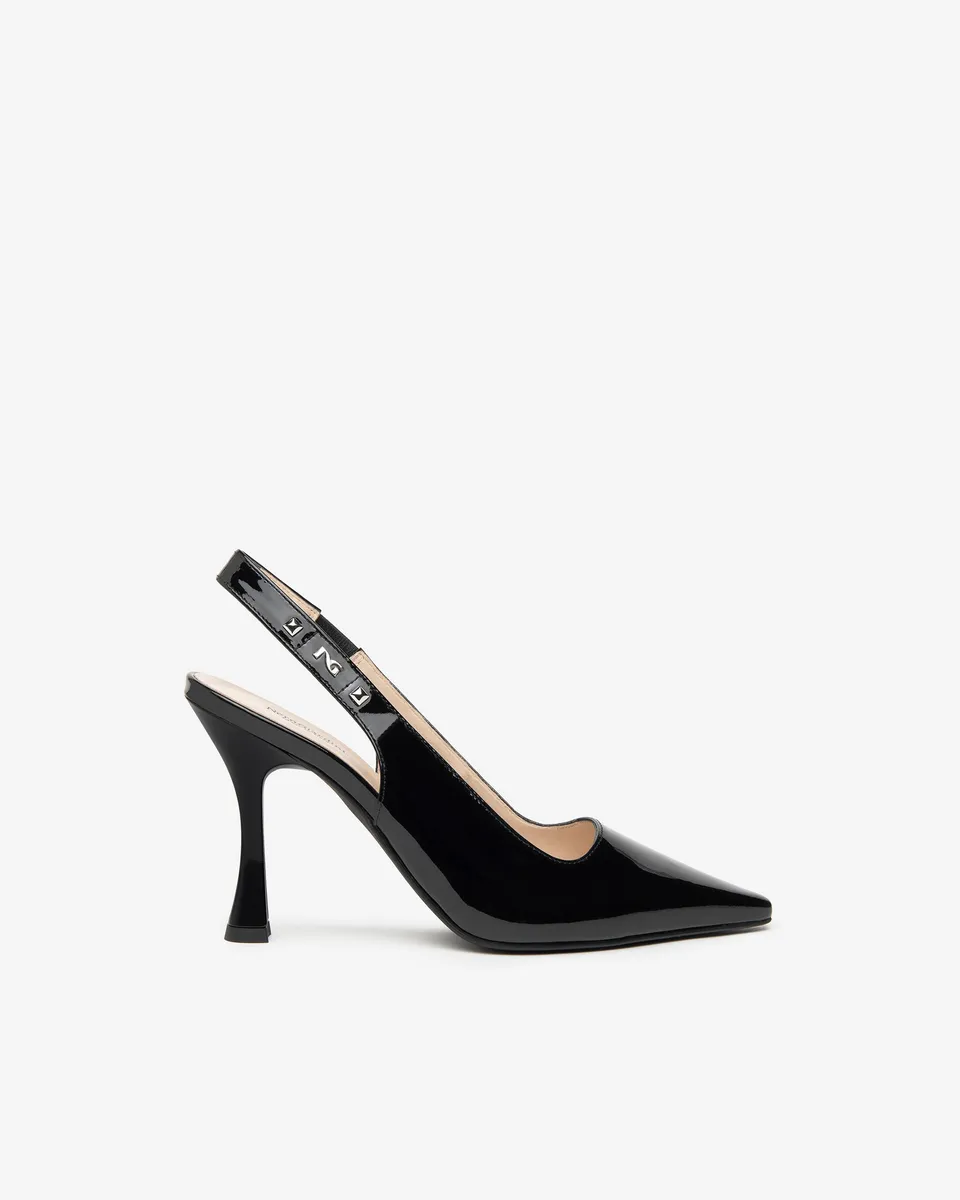 Nerogiardini Escarpins vernis femme sling-back élégants