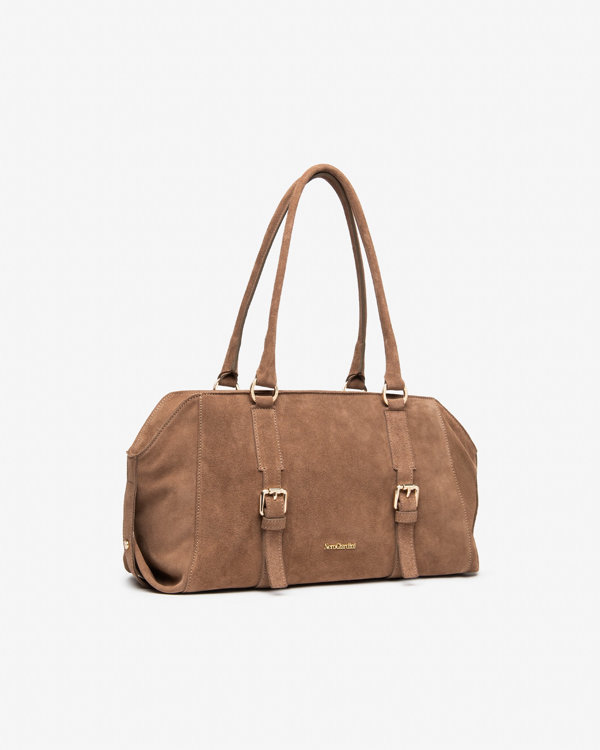 NeroGiardini Sacs Sac Bowling Cuir Femme Daim