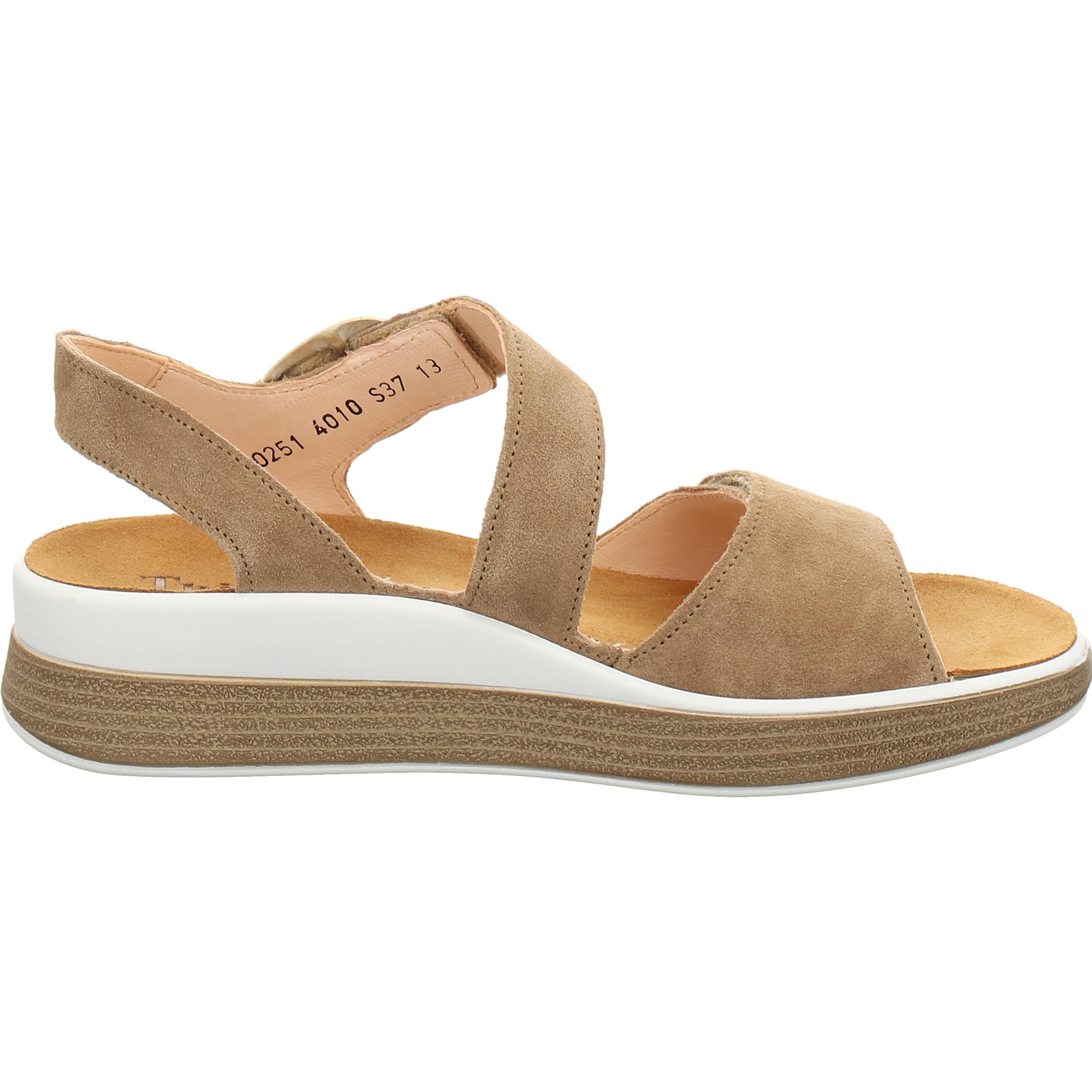 Think Meggie sandale femme daim beige semelle amovible 38