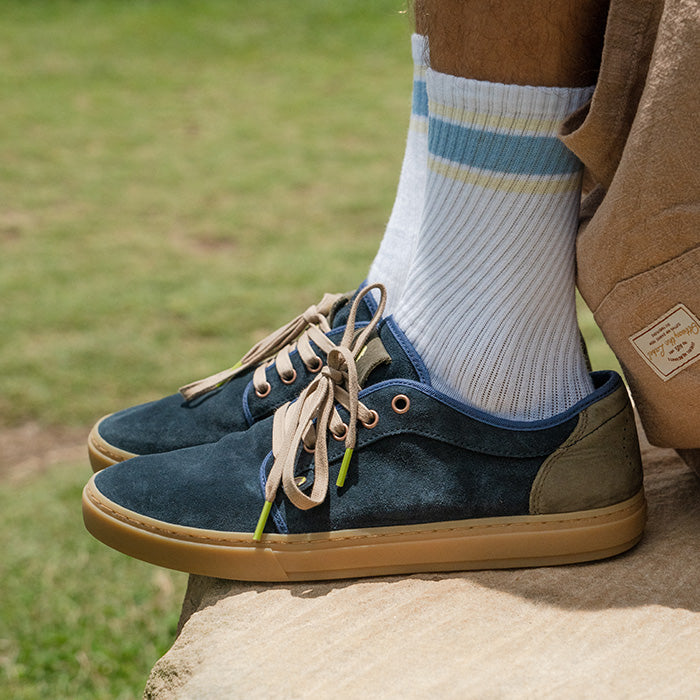 Satorisan Heisei Suede Navy sneakers suède bleu