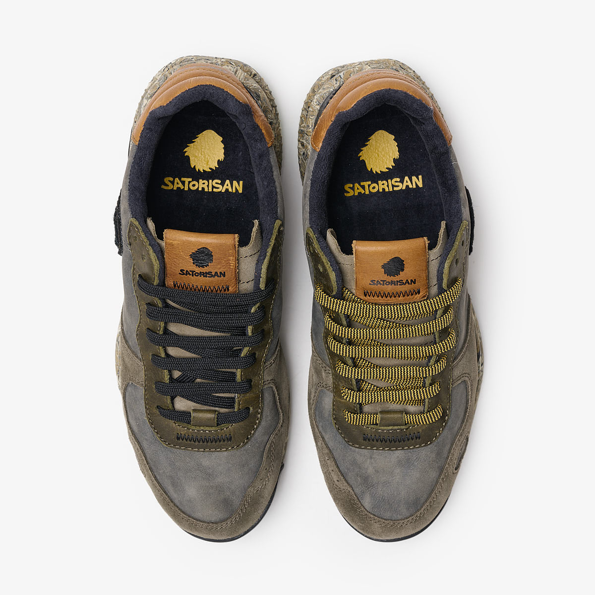 Satorisan Chacrona Premium basket cuir Khakies Black
