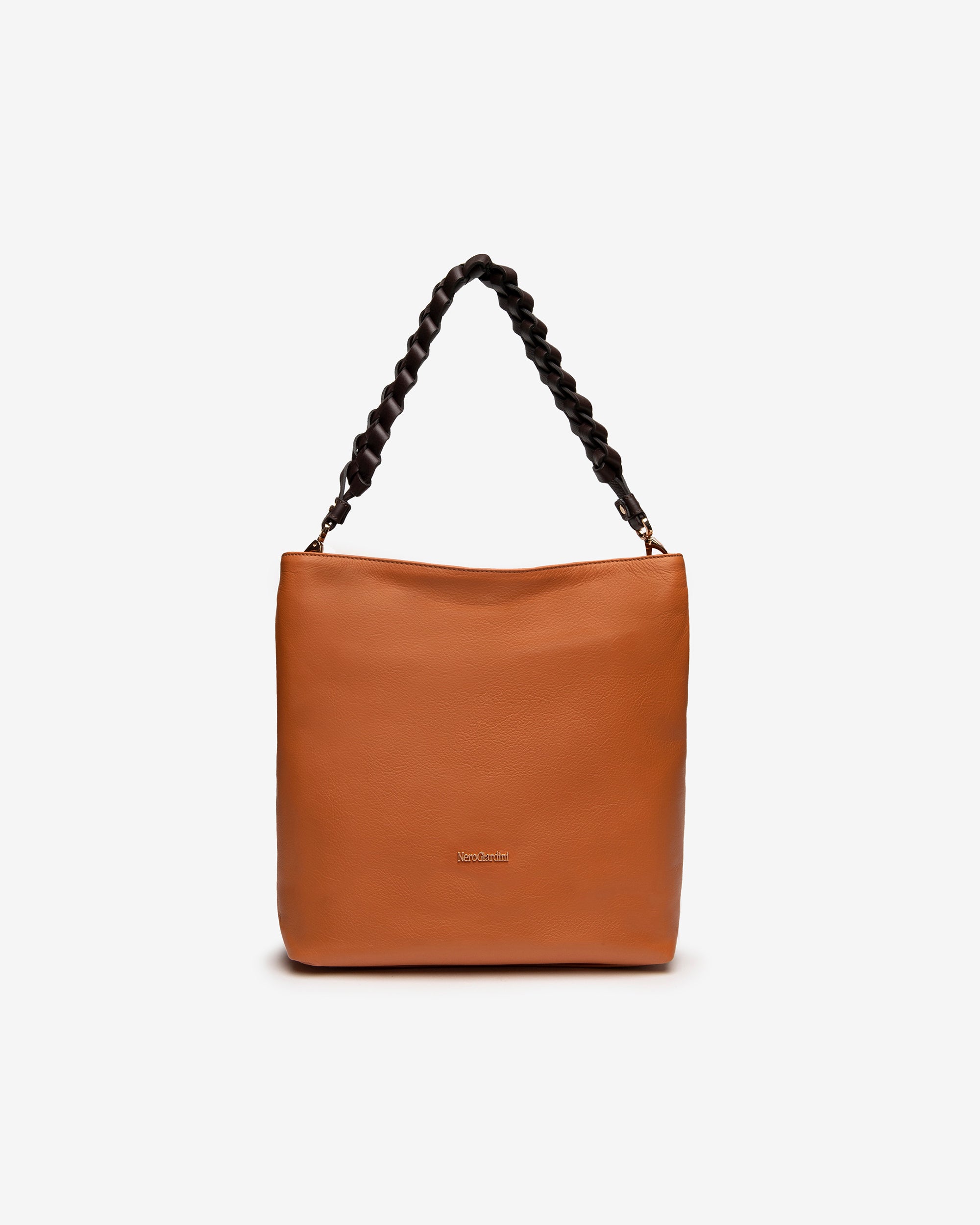NeroGiardini Sac Épaule Femme Cuir Souple