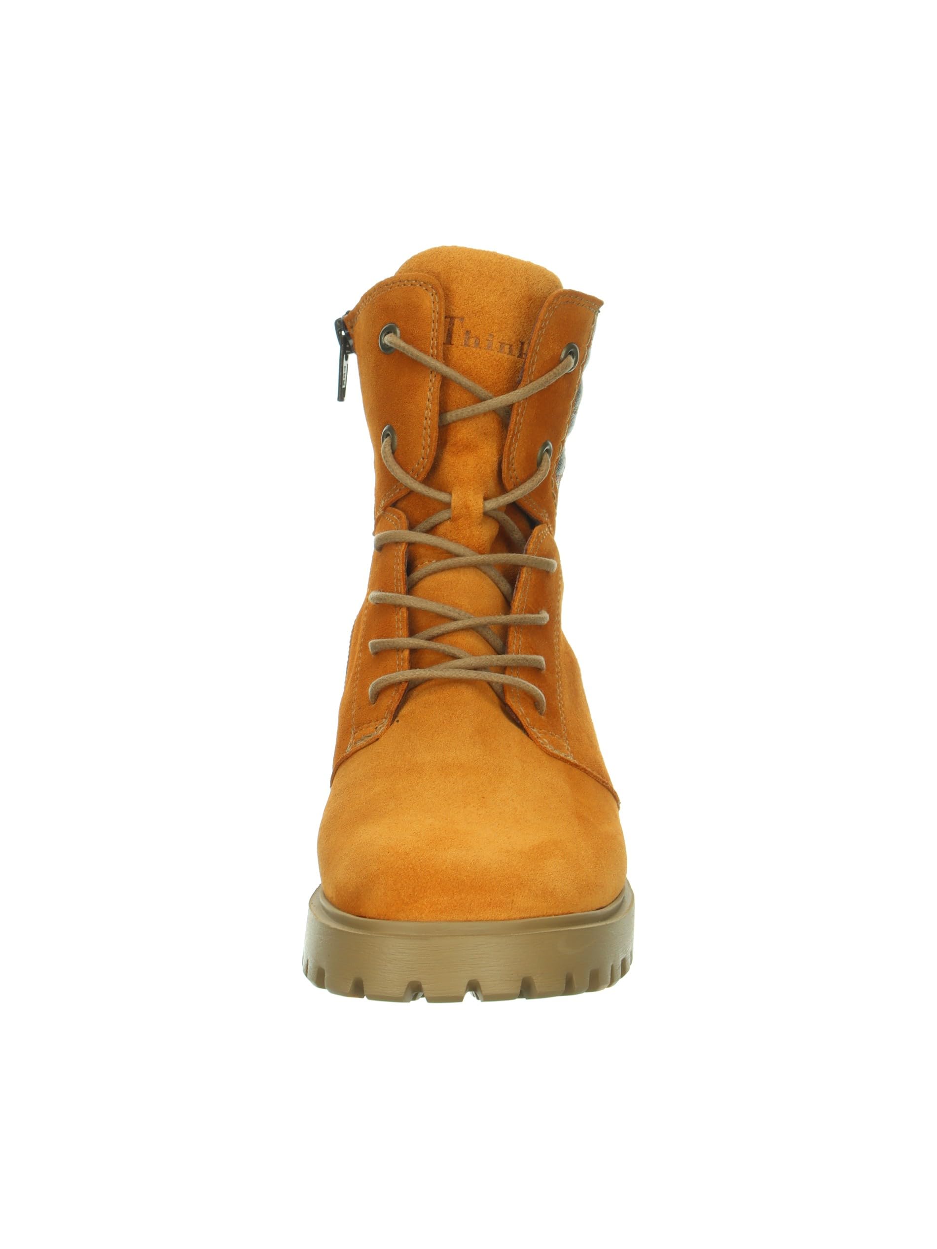 Think Trento bottine femme ocre combi textile fourrure