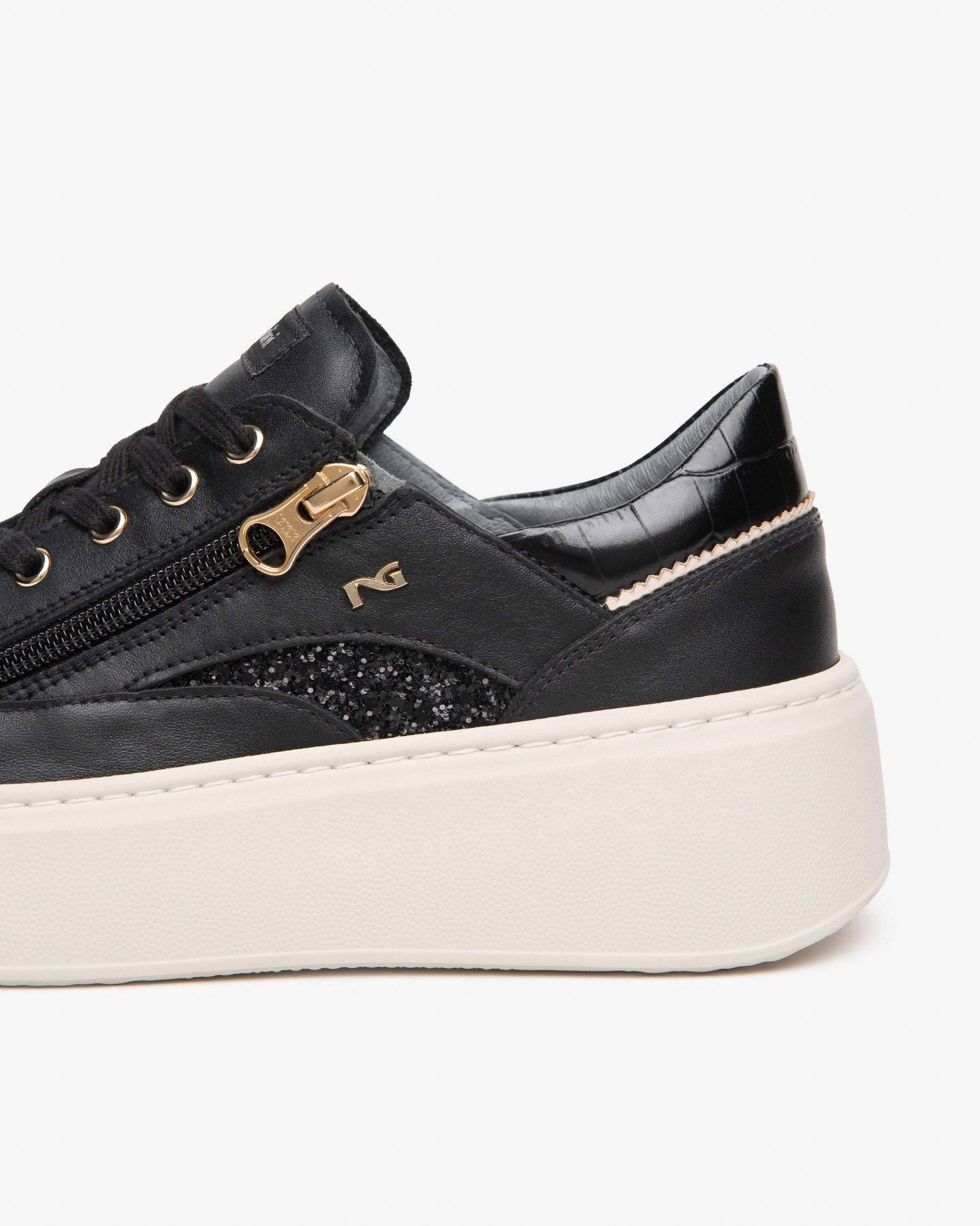 NeroGiardini Sneakers Femme Cuir Baskets Plateforme 50 mm