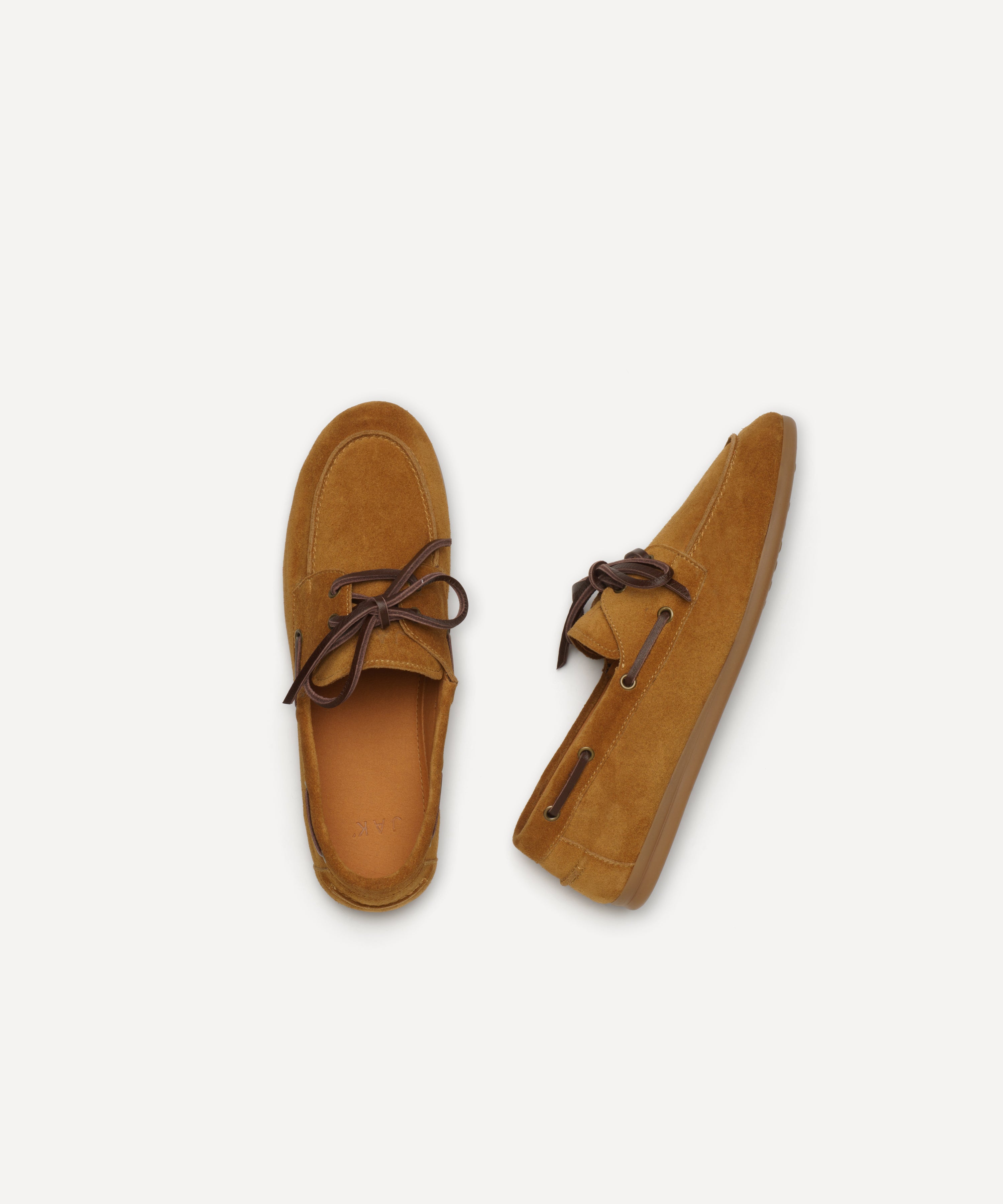 JAK Vela Camel chaussure bateau femme suède camel