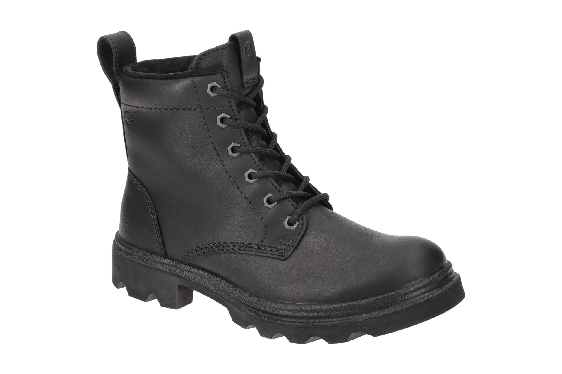 ECCO Grainer Botte Lacets Femme Cuir Zip Imperméable