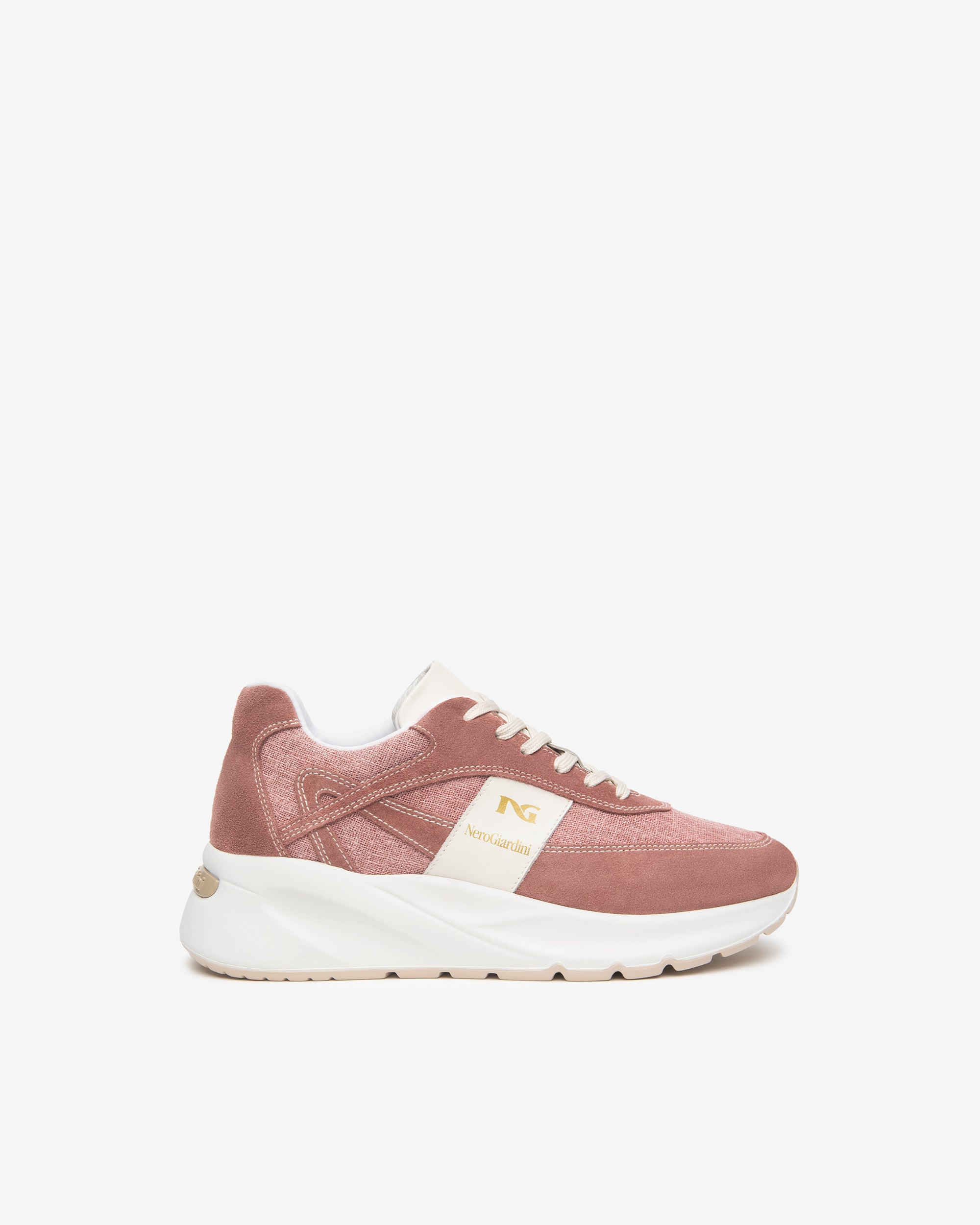 NeroGiardini Sneakers Femme Cuir Velours Tissu Italie