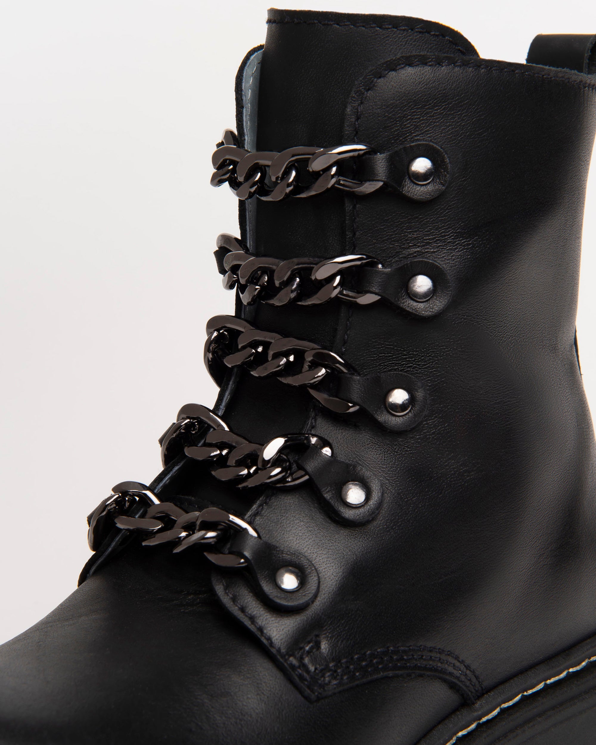 NeroGiardini Bottines Teens Fille Cuir Zip Chaînes